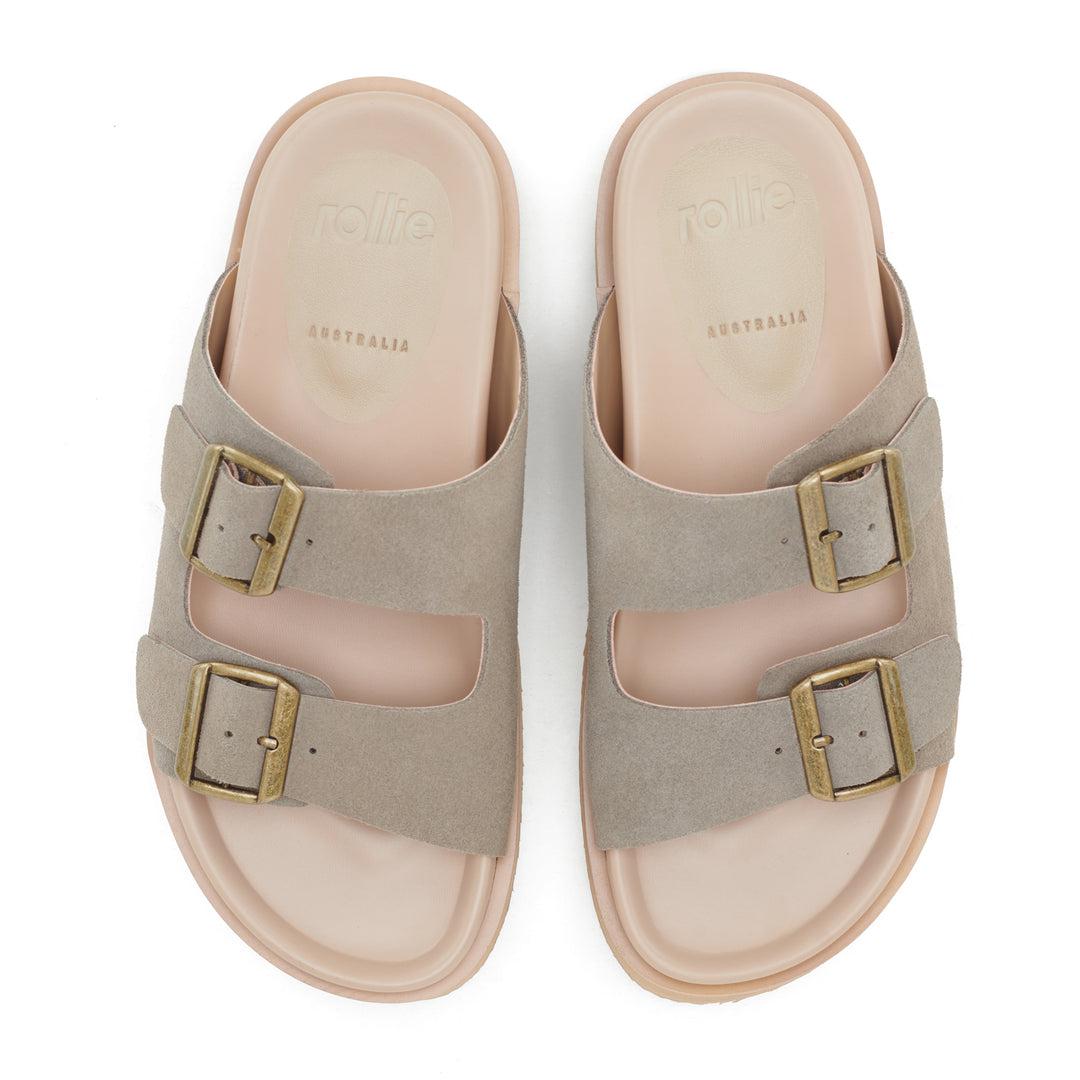 Ace Slide Taupe Suede-Footwear-Rollie-The Bay Room