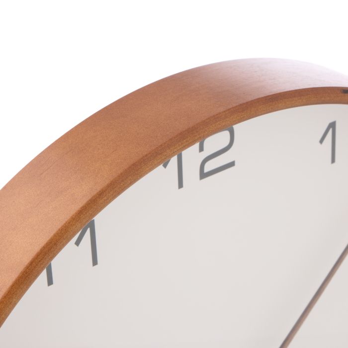 Acento Wall Clock 40cm White & Walnut-Wall Decor-Karlsson-The Bay Room