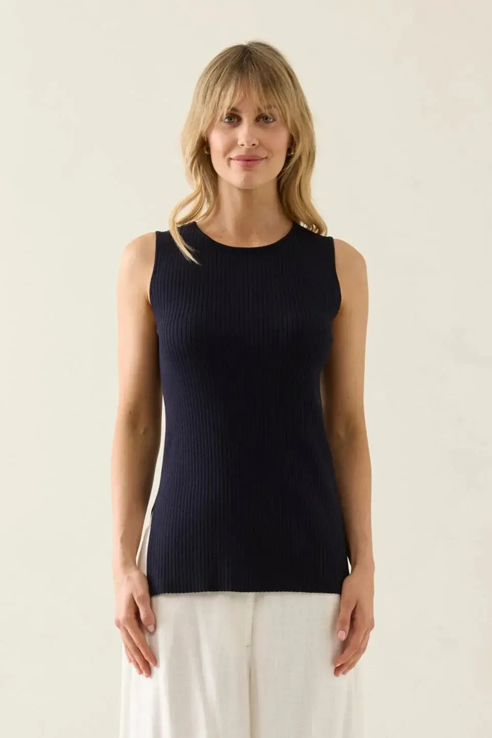 Adele Split Tank - Navy-Isle Of Mine-The Bay Room