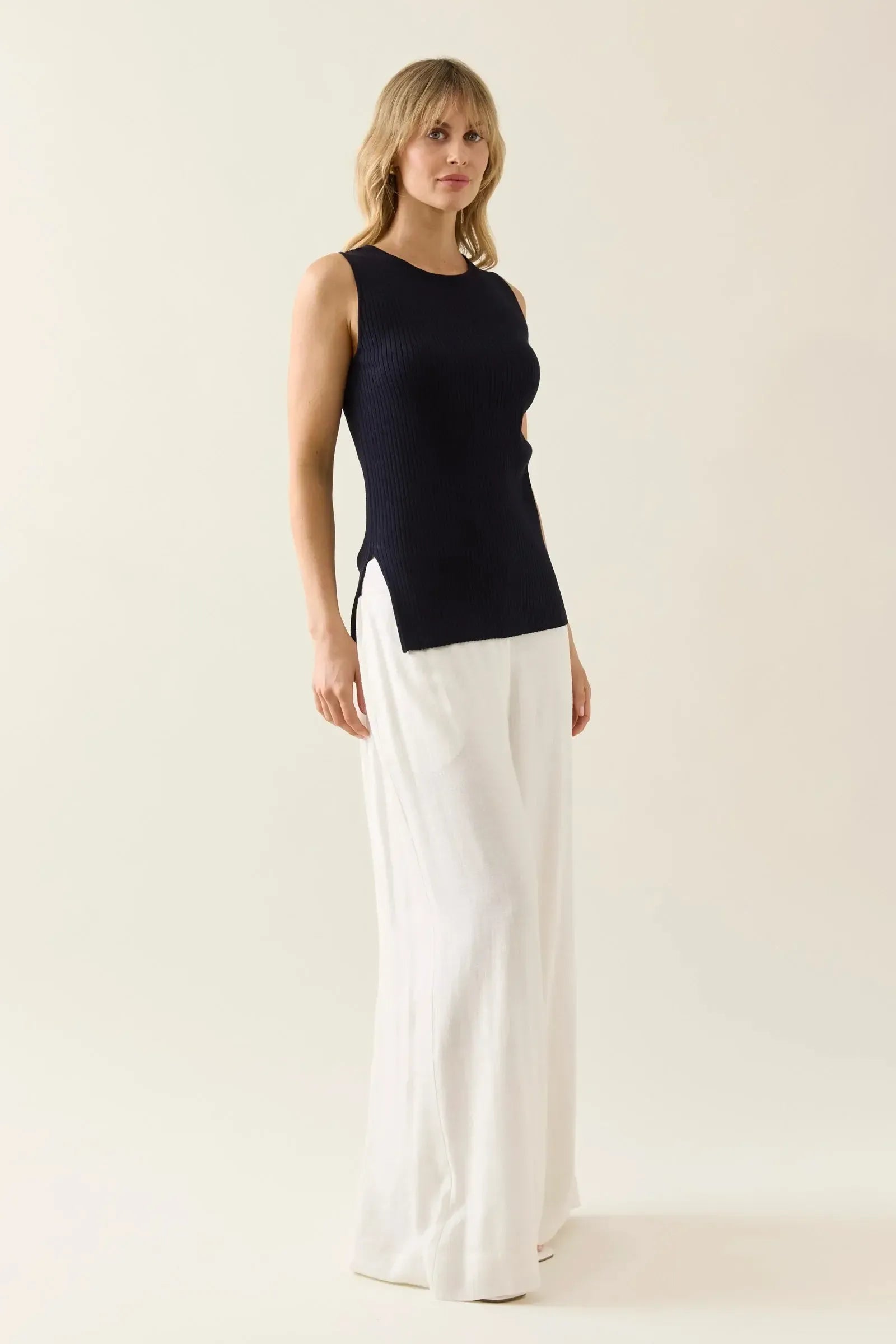 Adele Split Tank - Navy-Isle Of Mine-The Bay Room