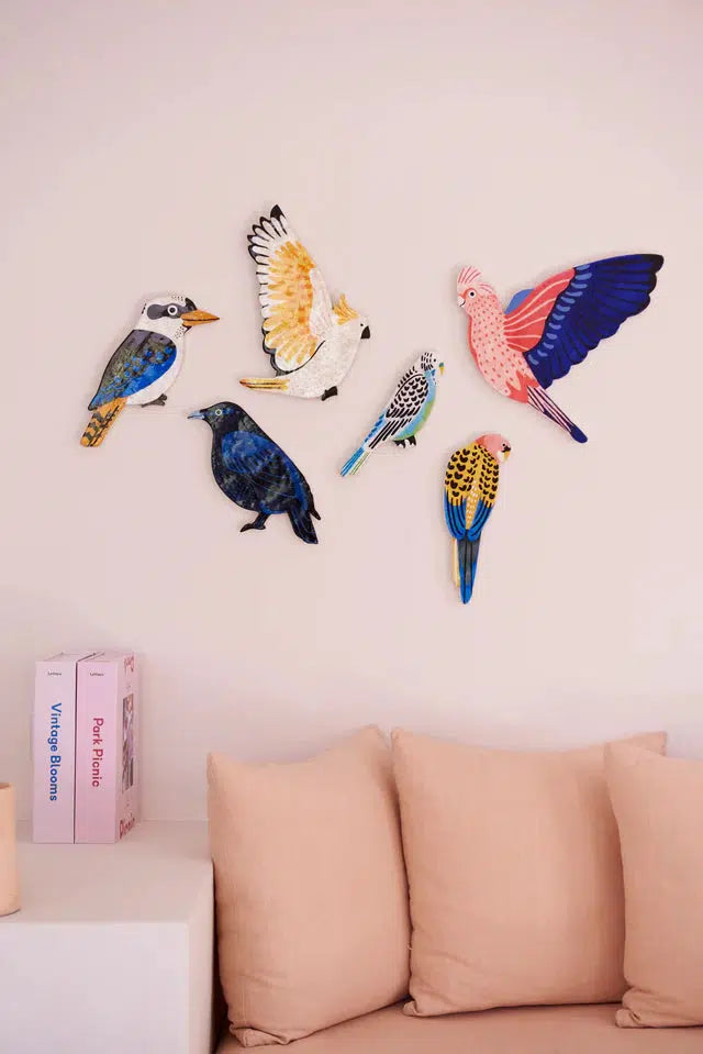 Aerial Budgie Wall Art-Wall Decor-Jones & Co-The Bay Room