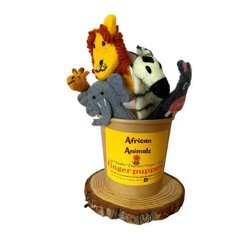 African Animals Finger Puppet Set-Toys-Himalayan Felt Co.-The Bay Room