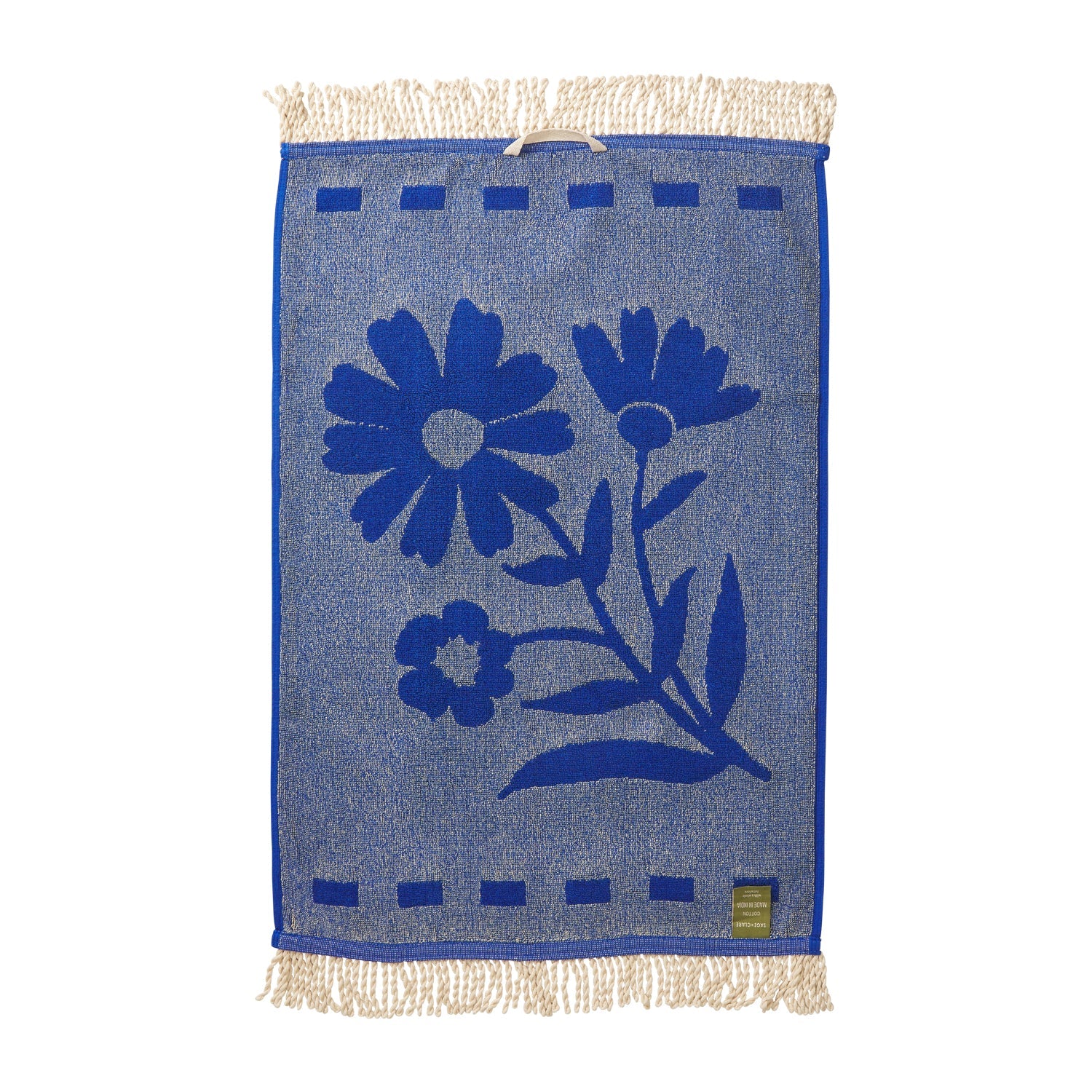 Aja Hand Towel - Ultramarine-Soft Furnishings-Sage & Clare-The Bay Room