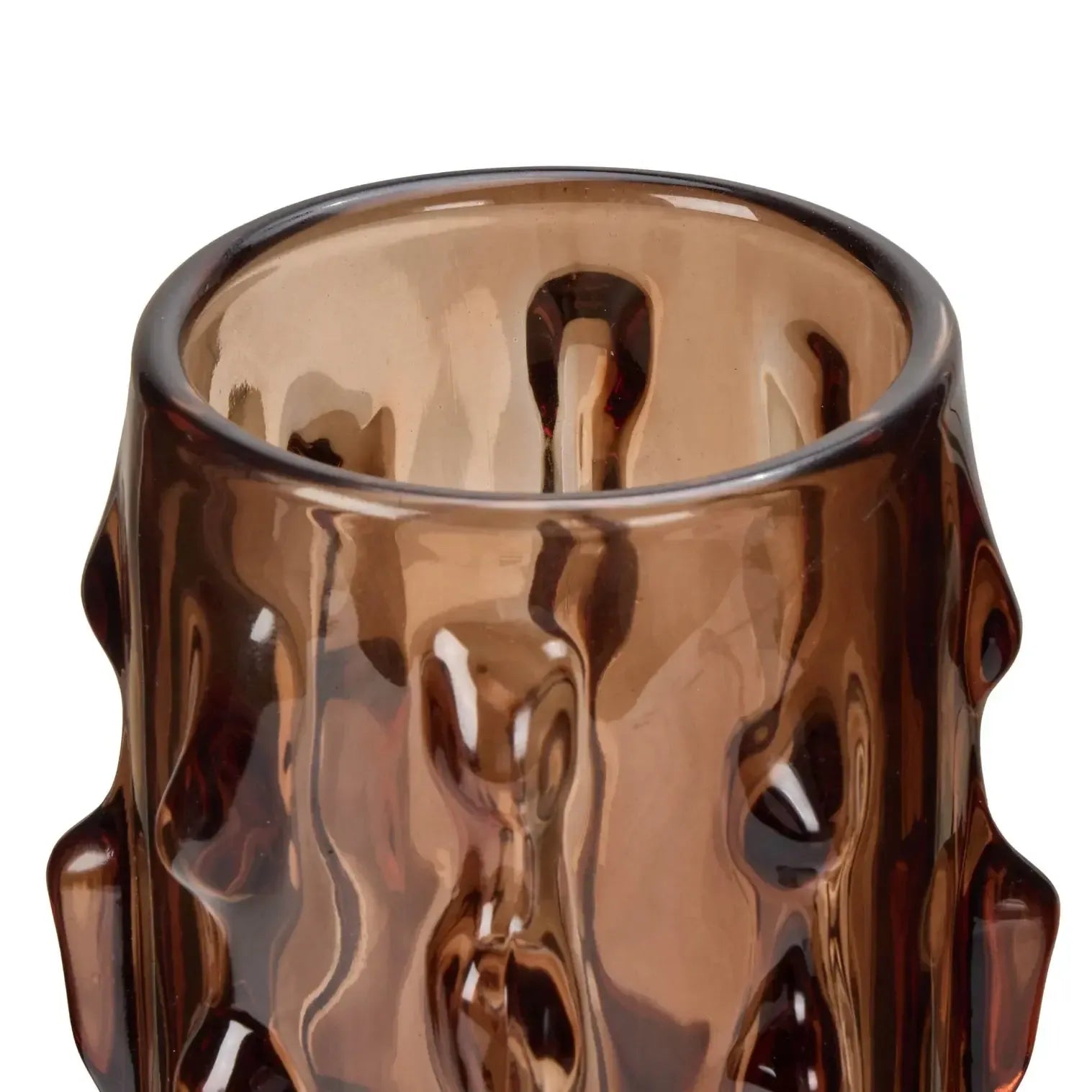 Albion Vase Deep Brown 12.8x12.8x29.5cm-Pots, Planters & Vases-Amalfi-The Bay Room