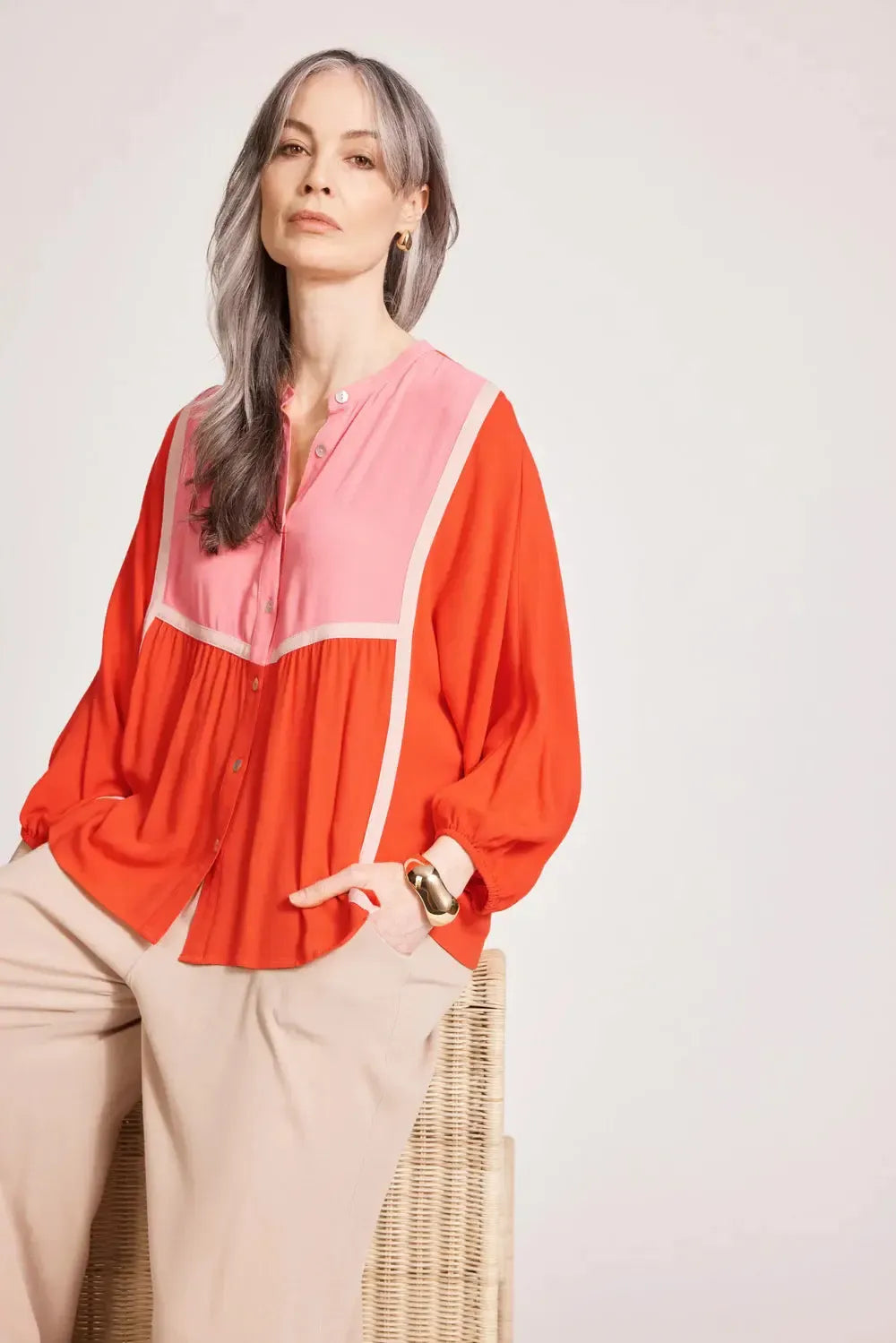 Alegria Spliced Top - Cameo/Coral-Eb & Ive-The Bay Room