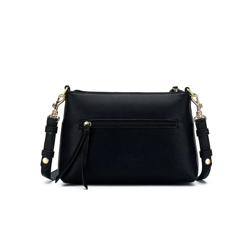 Alessia Crossbody Bag - Black-Bags & Clutches-Black Caviar Designs-The Bay Room