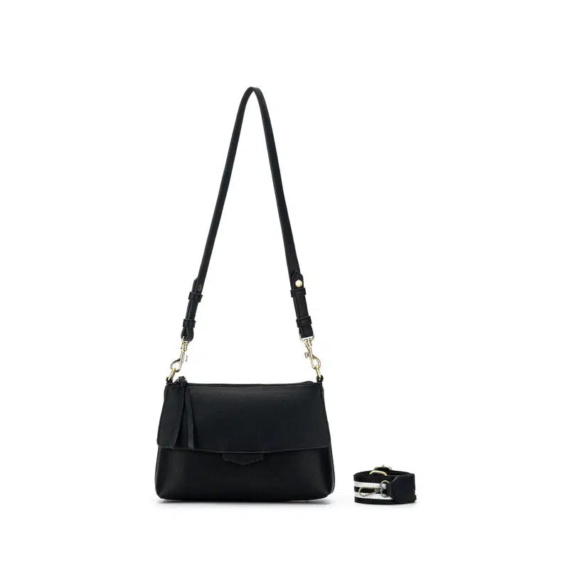 Alessia Crossbody Bag - Black-Bags & Clutches-Black Caviar Designs-The Bay Room