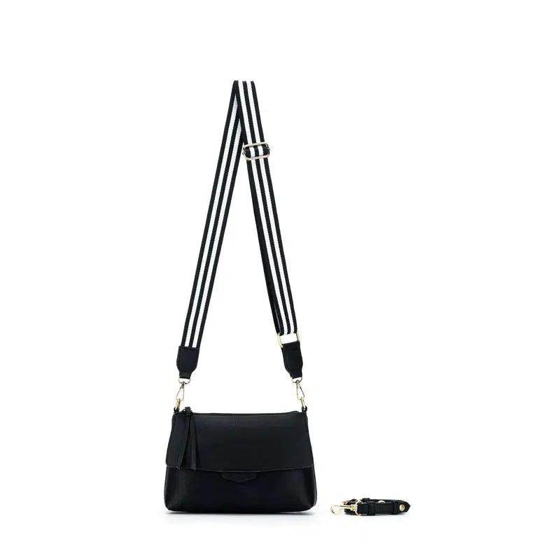 Alessia Crossbody Bag - Black-Bags & Clutches-Black Caviar Designs-The Bay Room