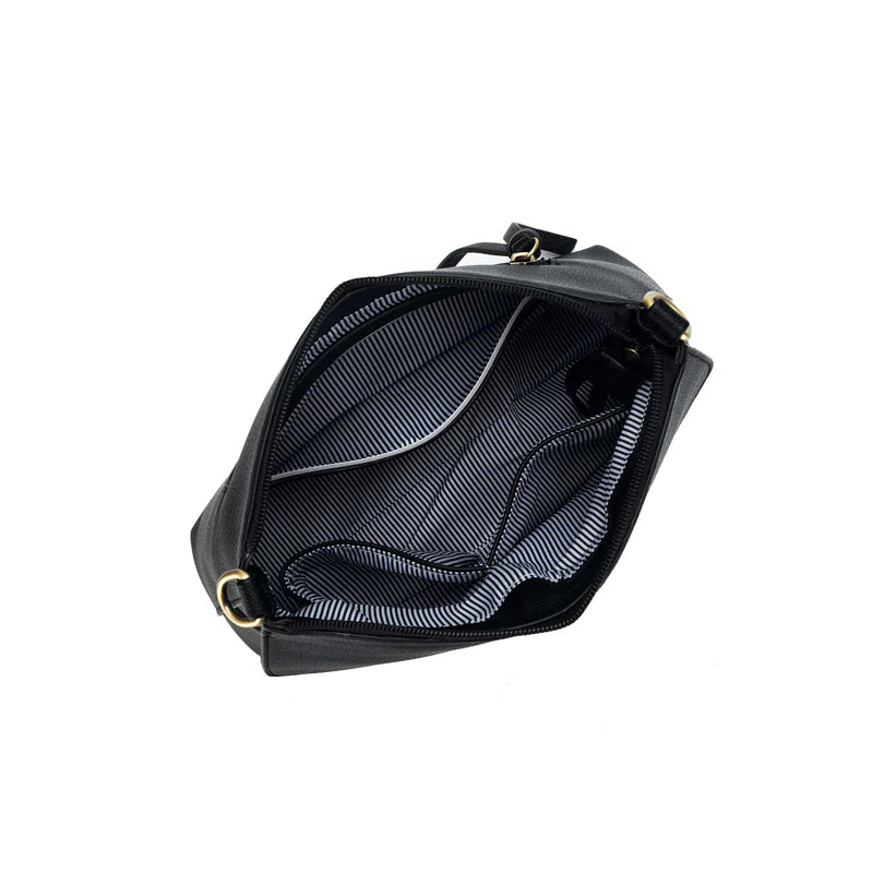 Alessia Crossbody Bag - Black-Bags & Clutches-Black Caviar Designs-The Bay Room