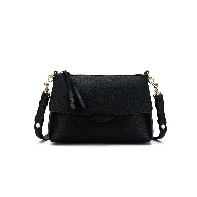 Alessia Crossbody Bag - Black-Bags & Clutches-Black Caviar Designs-The Bay Room