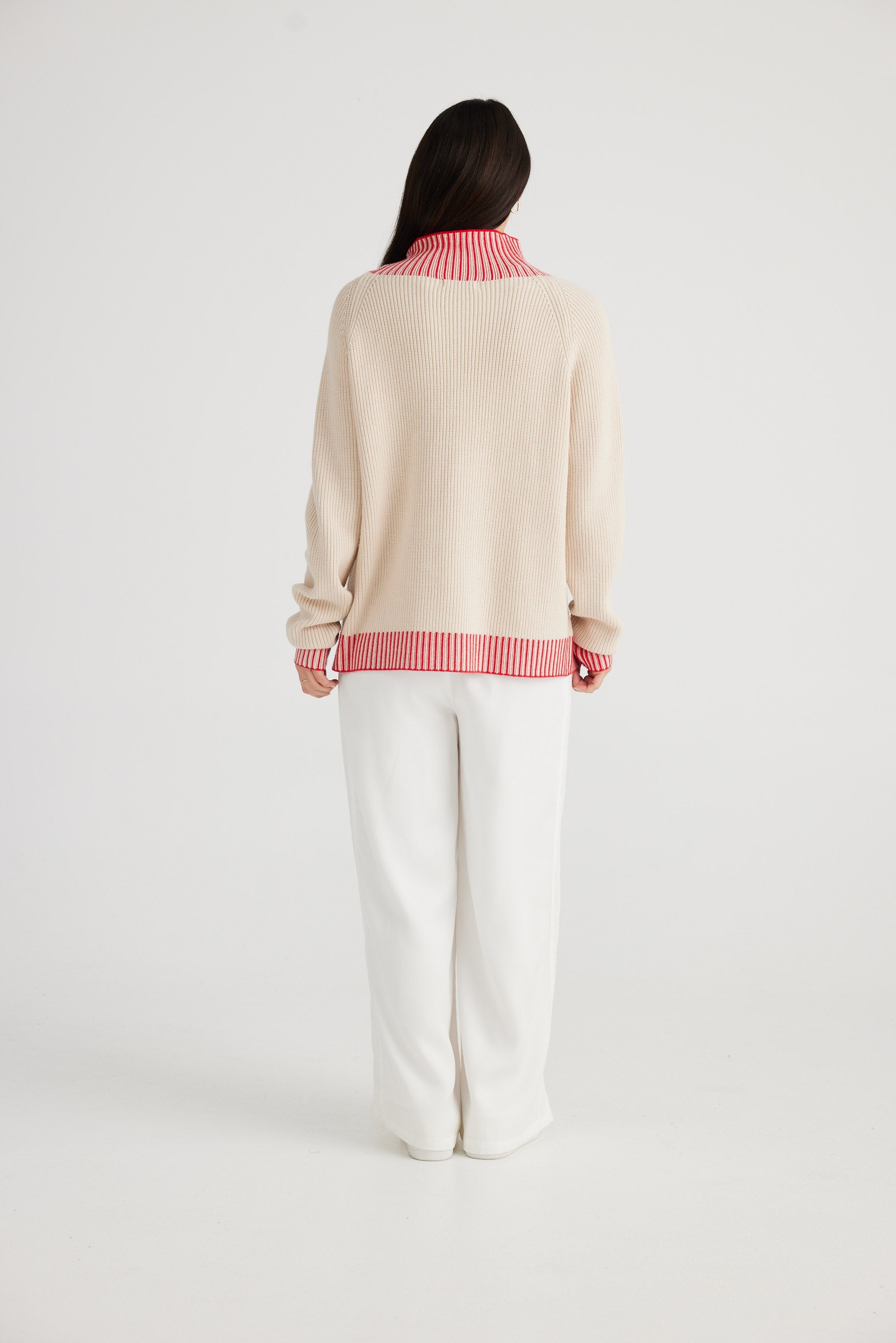Alexis Knit Jumper - Red-Knitwear & Jumpers-Brave & True-The Bay Room
