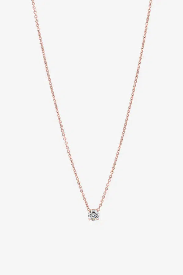 Allegra Rose Gold Clear Necklace-Jewellery-Liberte-The Bay Room