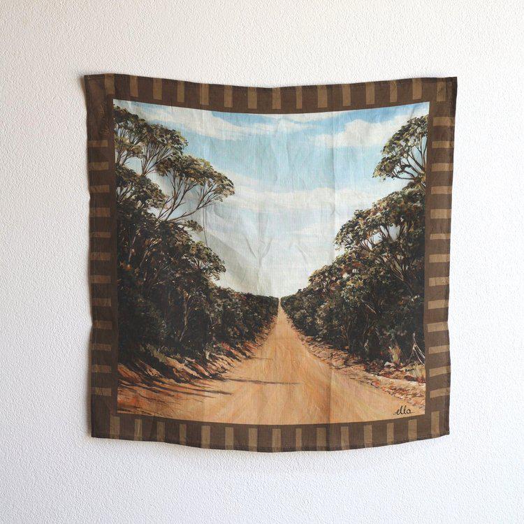 Almost Home Linen Tea Towel 60cm x 60cm-Soft Furnishings-Ella Boylan Art-The Bay Room