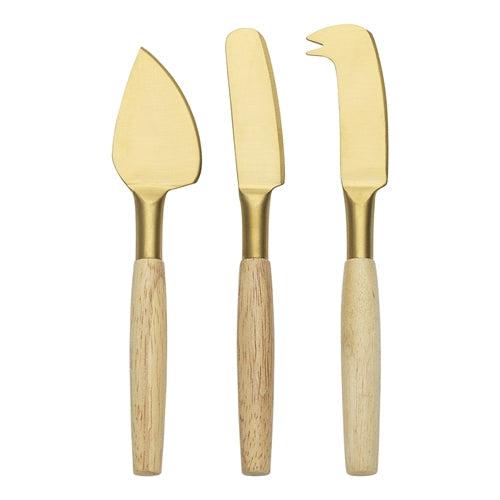 Alto 3pc Cheese Knife Set Gold-Dining & Entertaining-Ecology-The Bay Room