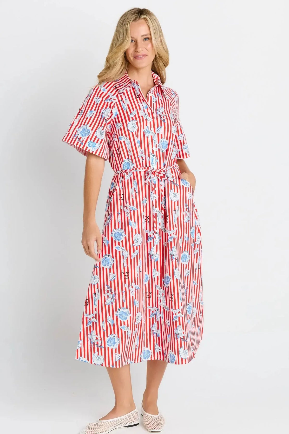 Amalfi Dress - Amalfi Print-Dresses-Betty Basics-The Bay Room