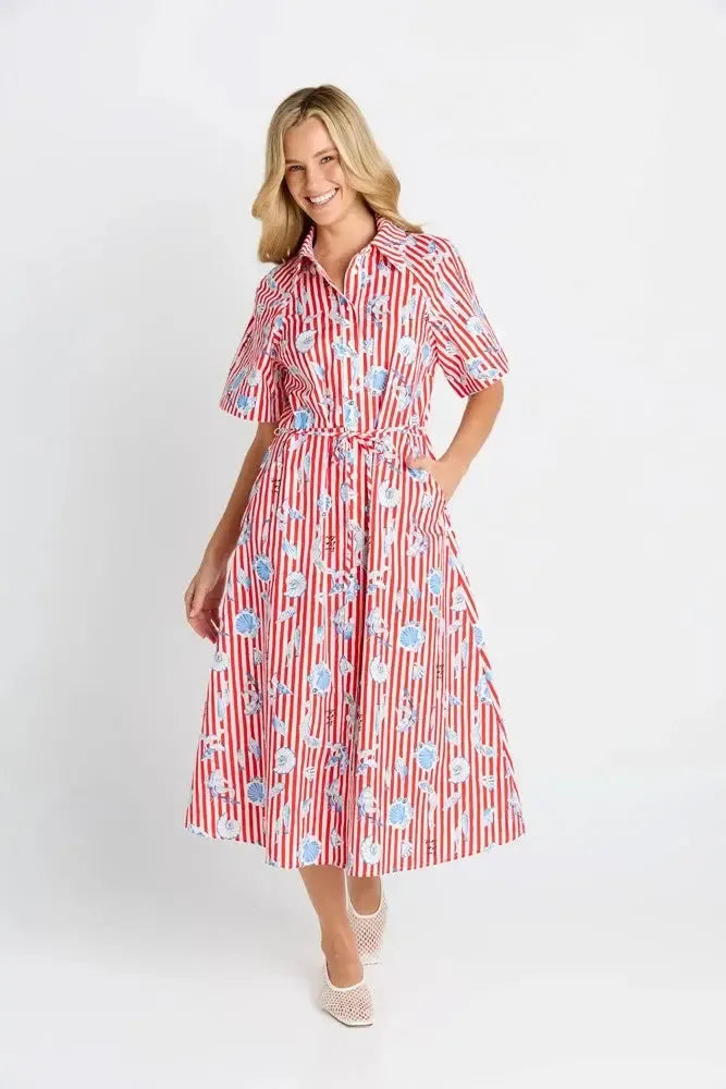 Amalfi Dress - Amalfi Print-Dresses-Betty Basics-The Bay Room
