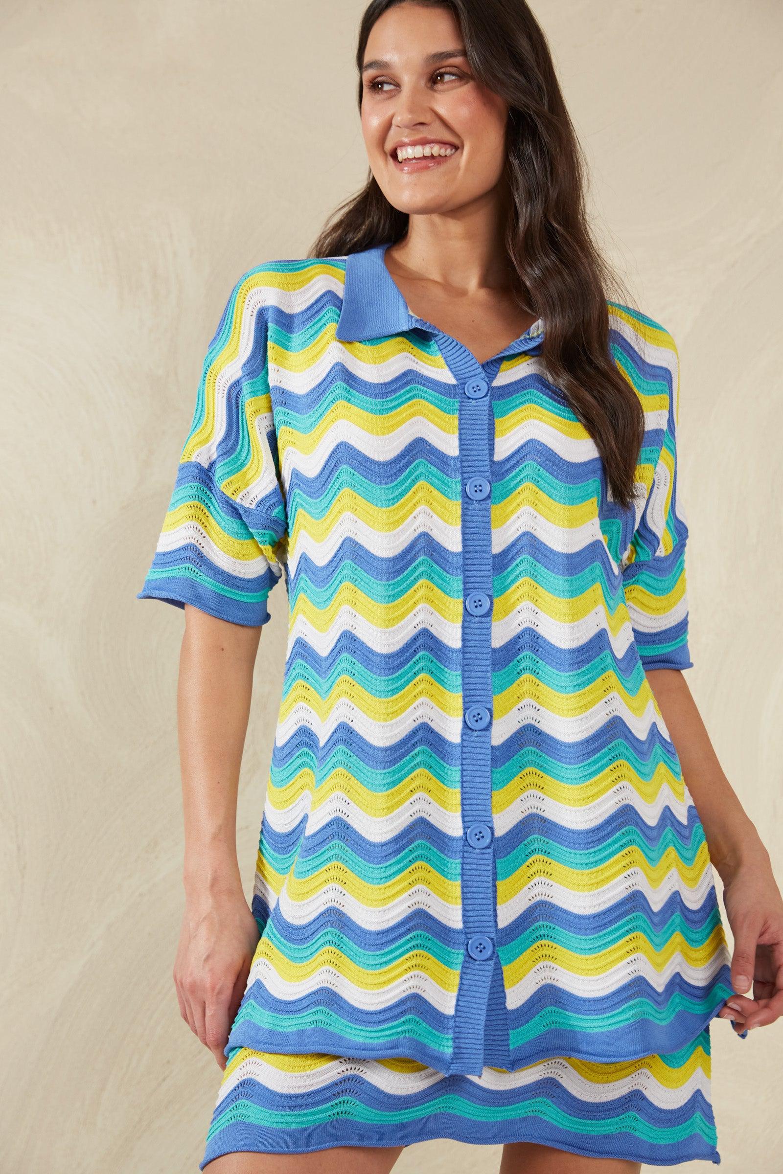 Amalfi Knit Shirt - Gelato-Tops-Haven-The Bay Room