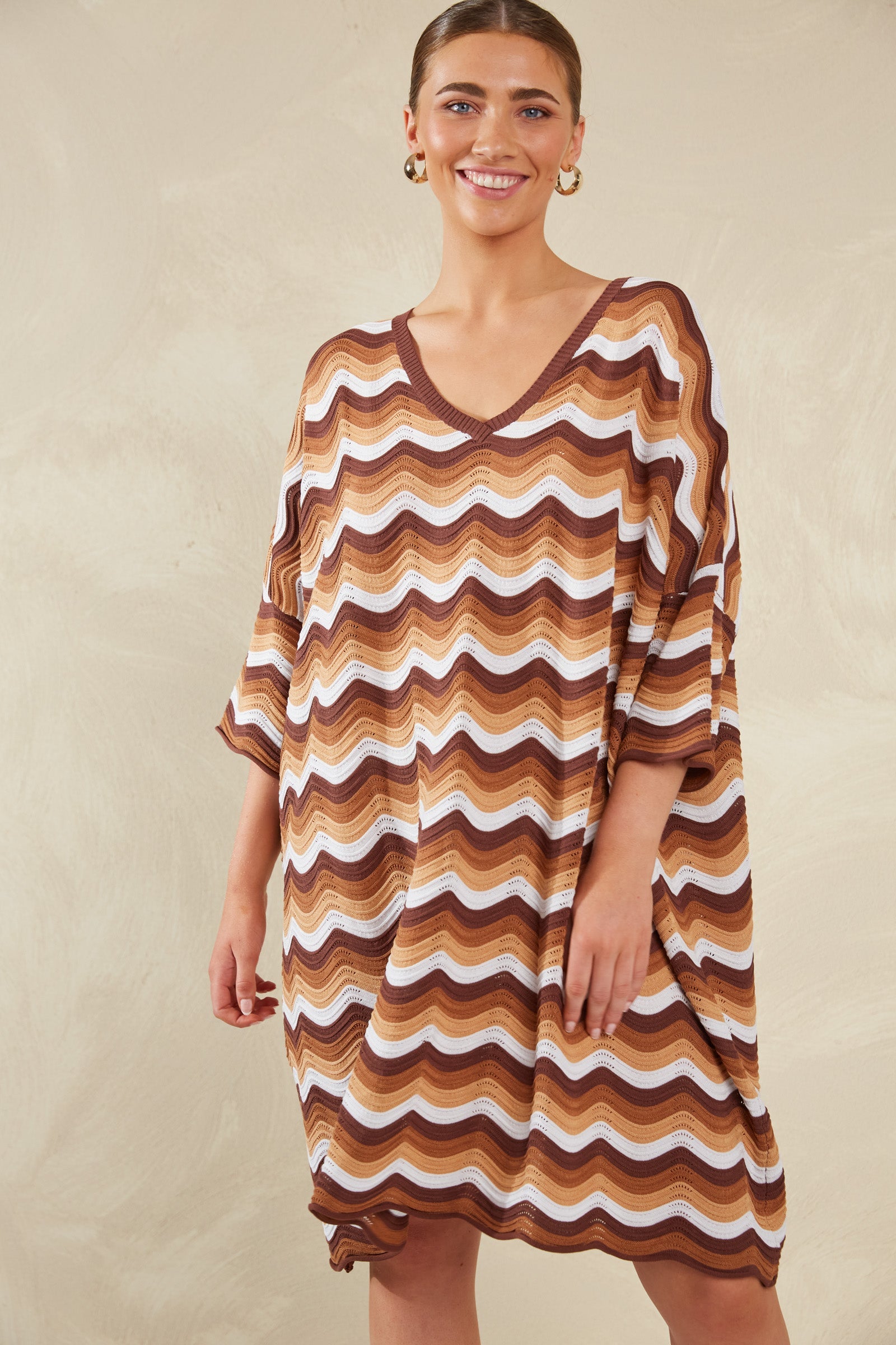 Amalfi Relaxed Dress - Tiramisu-Dresses-Haven-Onesize-The Bay Room