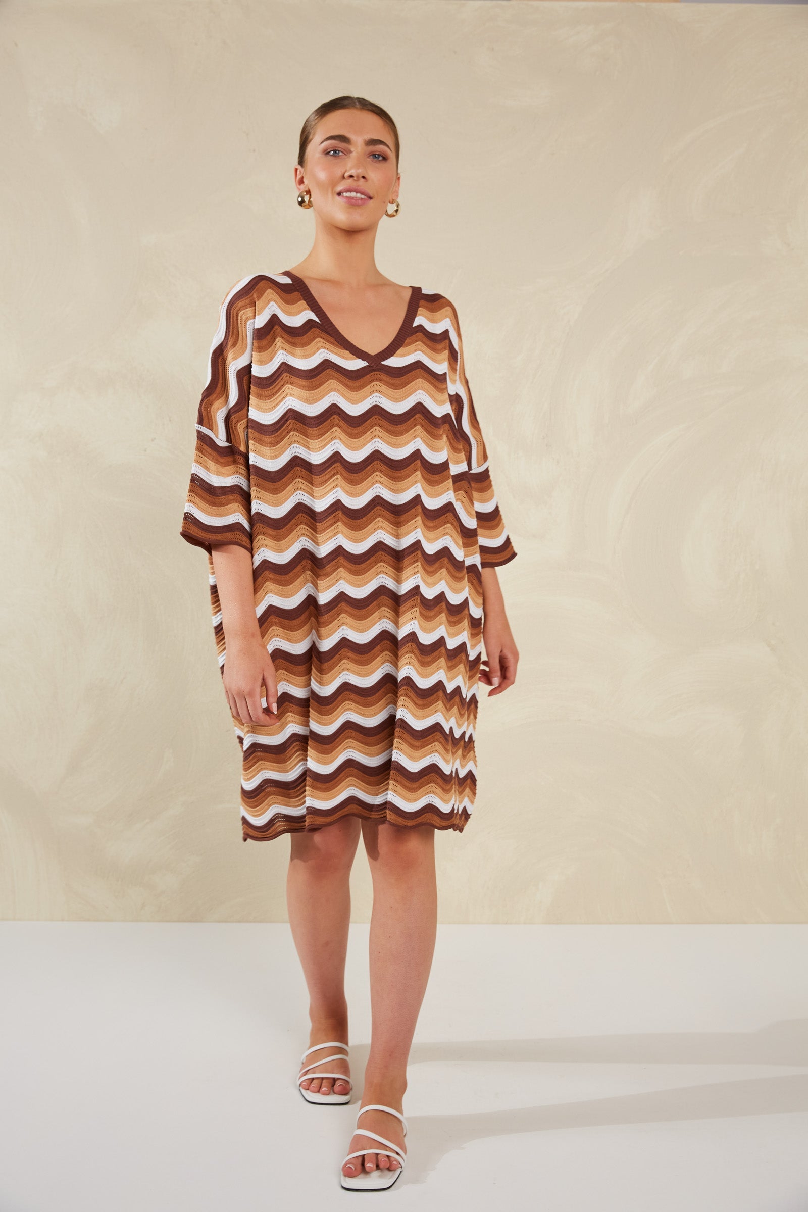 Amalfi Relaxed Dress - Tiramisu-Dresses-Haven-Onesize-The Bay Room