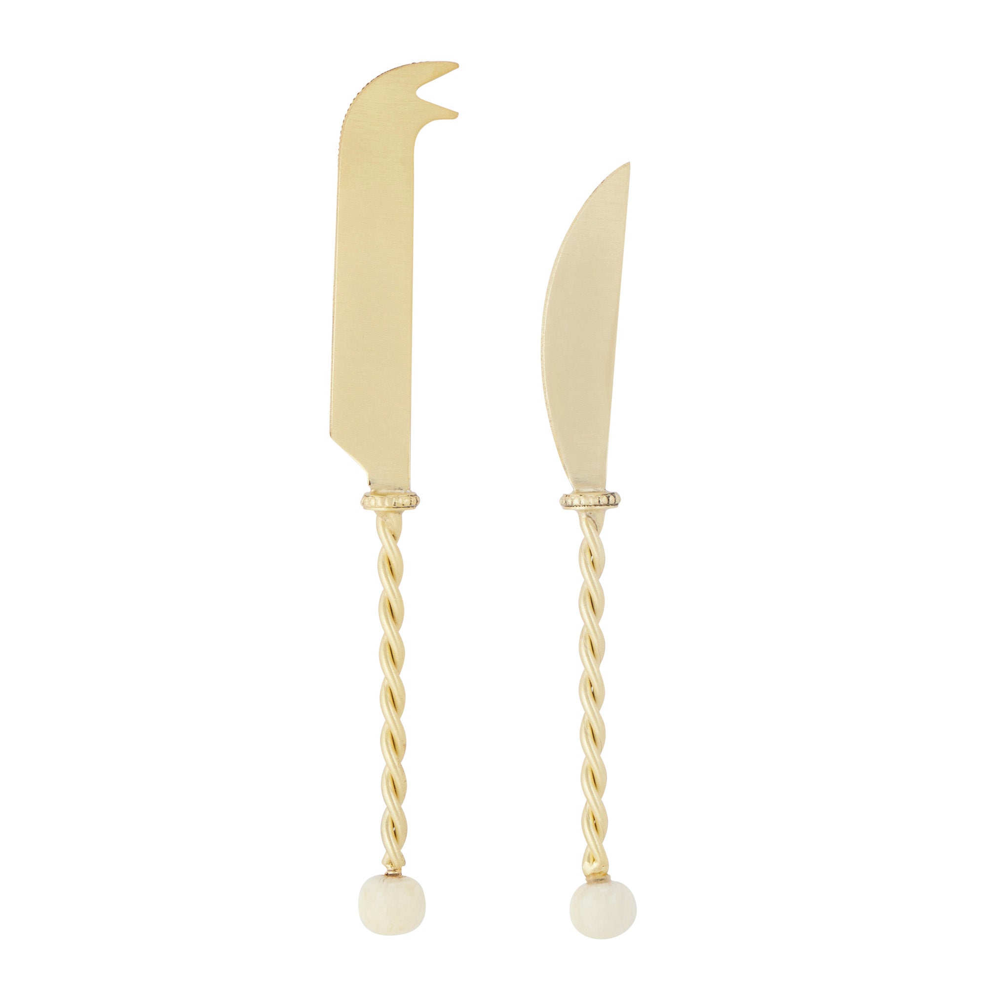 Amalia Set/2 Stainless Steel/Resin Knives 20cm Ivory-Dining & Entertaining-Coast To Coast Home-The Bay Room
