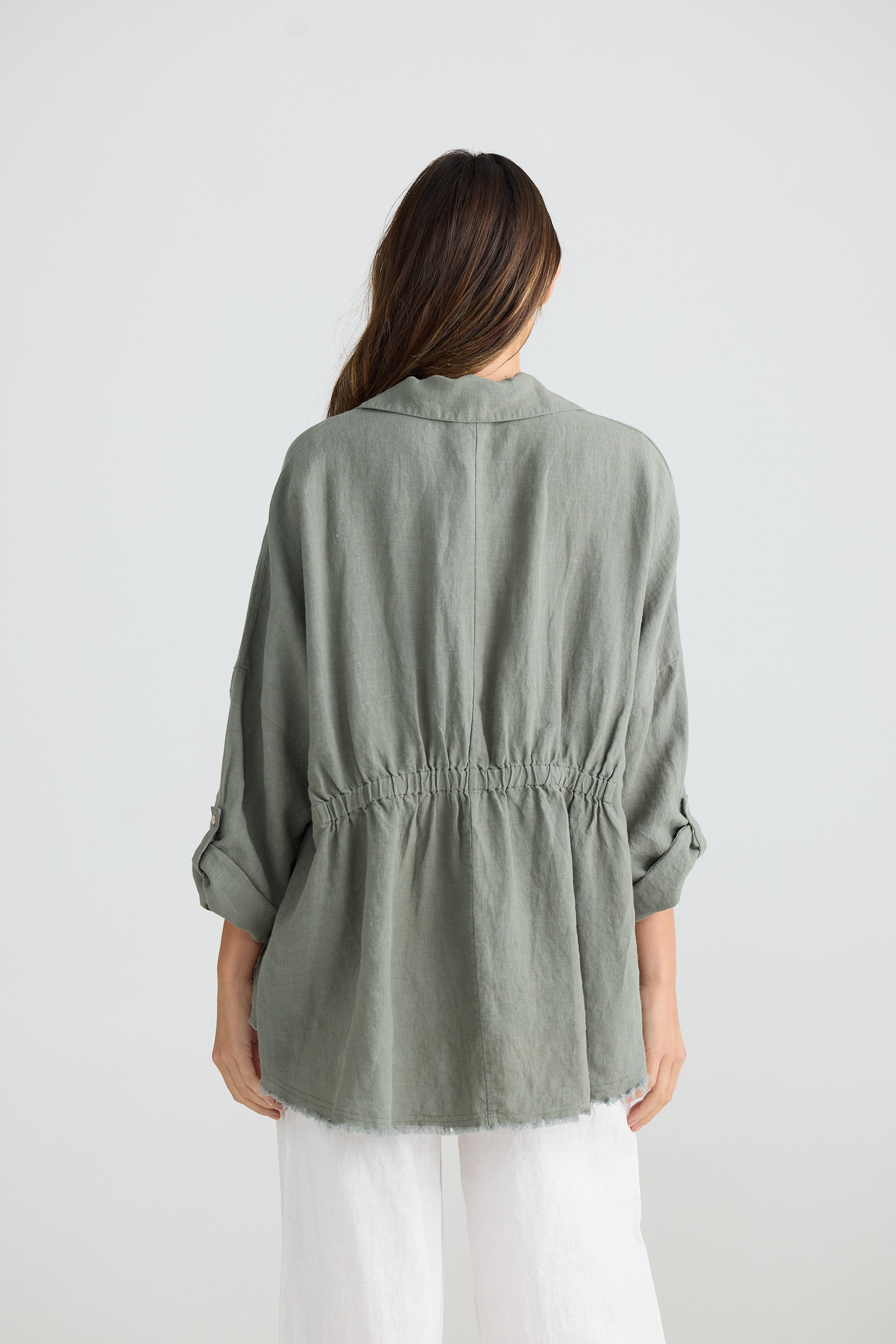 Amar Shirt - Pistachio Linen-Tops-The Shanty Corporation-The Bay Room