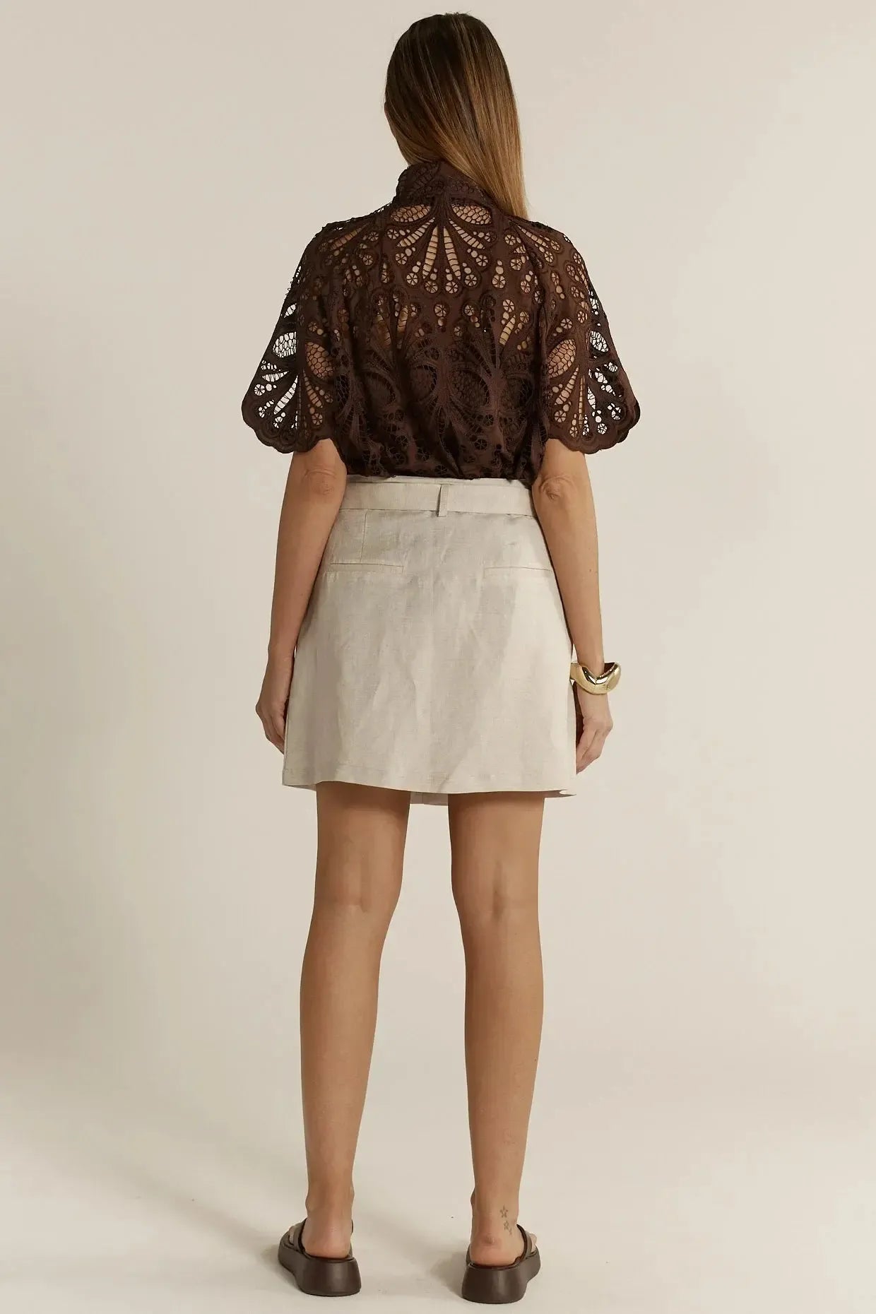 Amara Belted Skirt - Flax-Skirts-Fate + Becker-The Bay Room