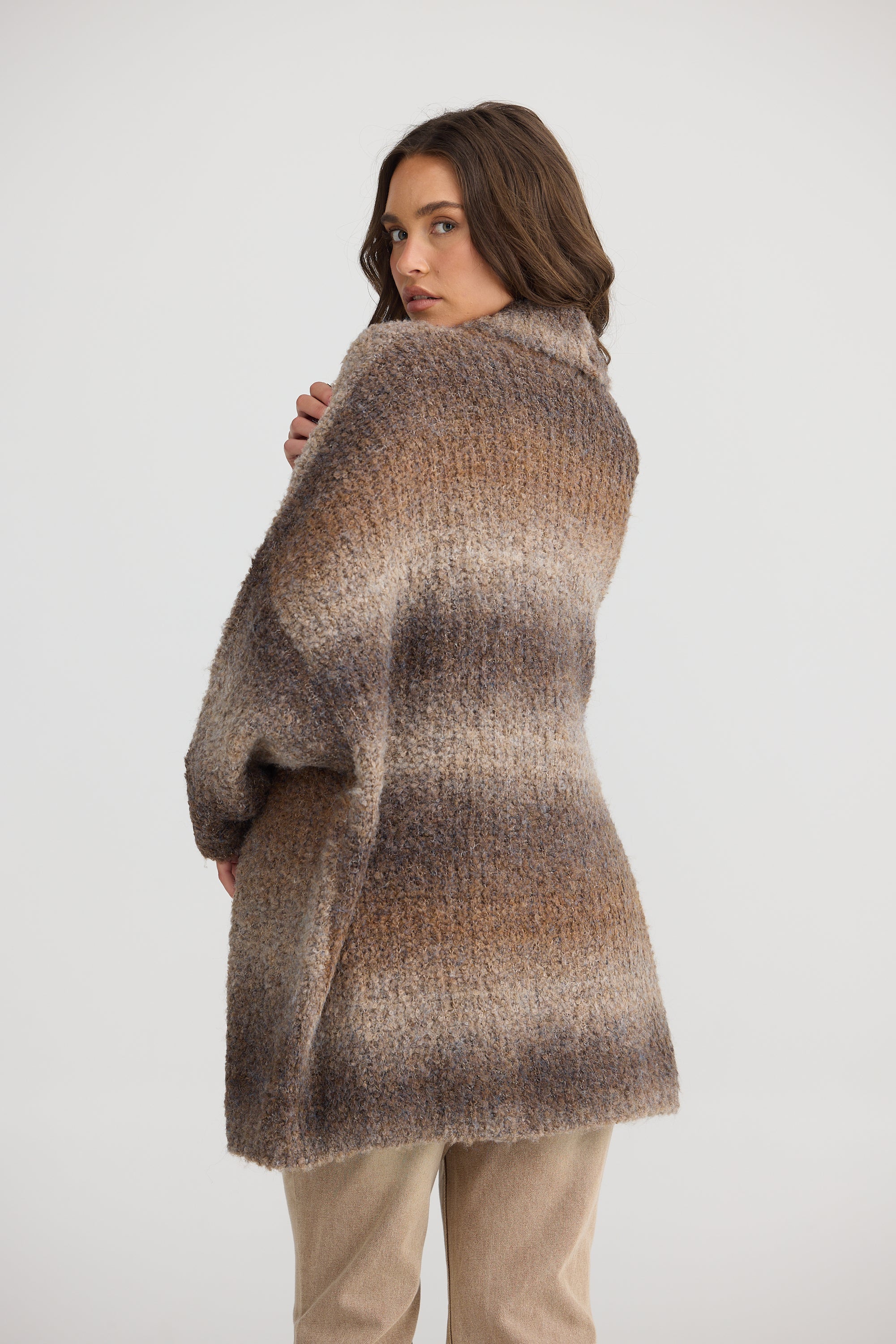 Amara Cardigan - Chocolate-Knitwear & Jumpers-Talisman-The Bay Room