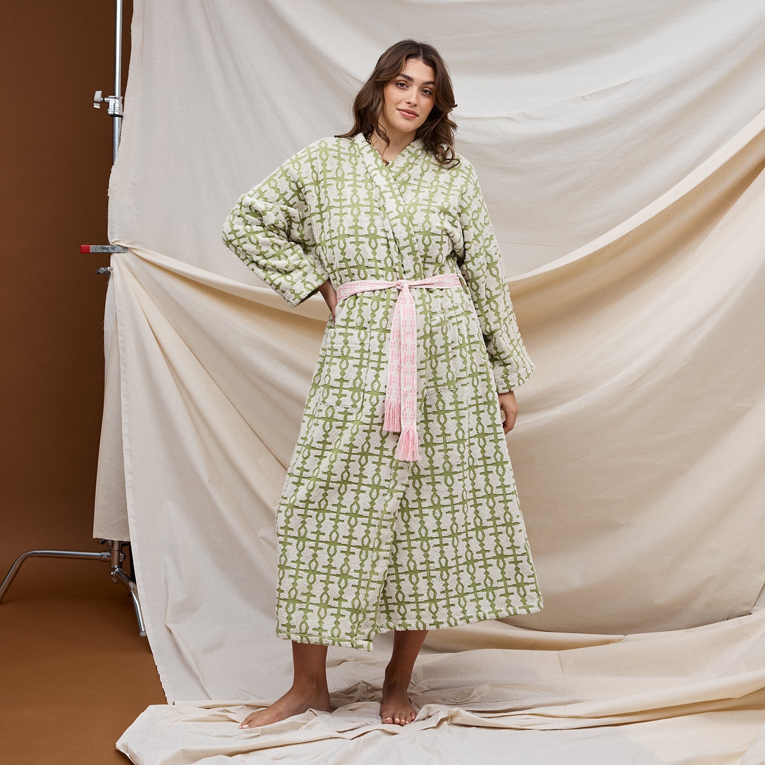 Amata Towelling Robe-Sleepwear & Robes-Sage & Clare-The Bay Room