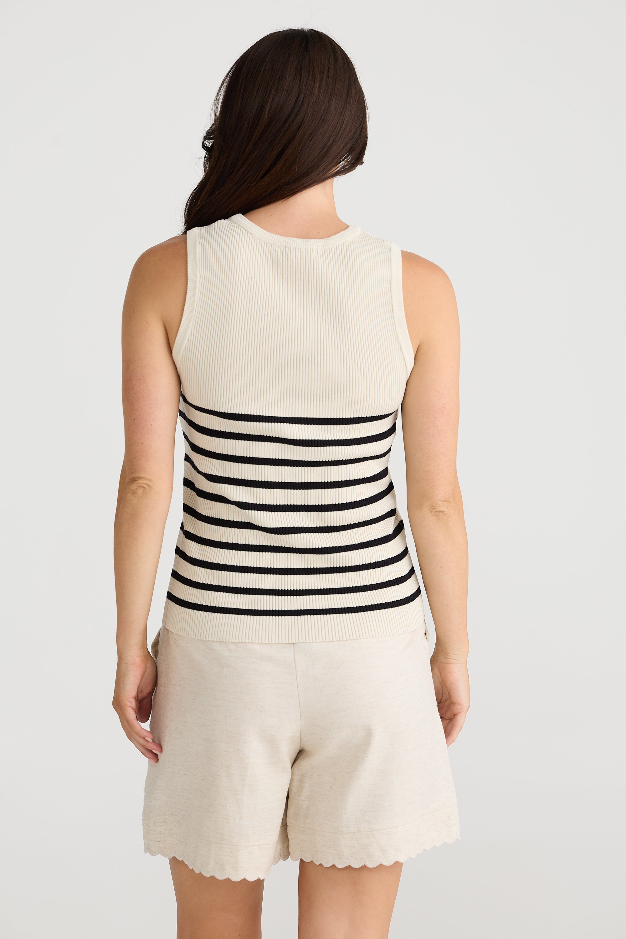 Amba Tank - Ecru with Black Stripe-General-Brave & True-The Bay Room