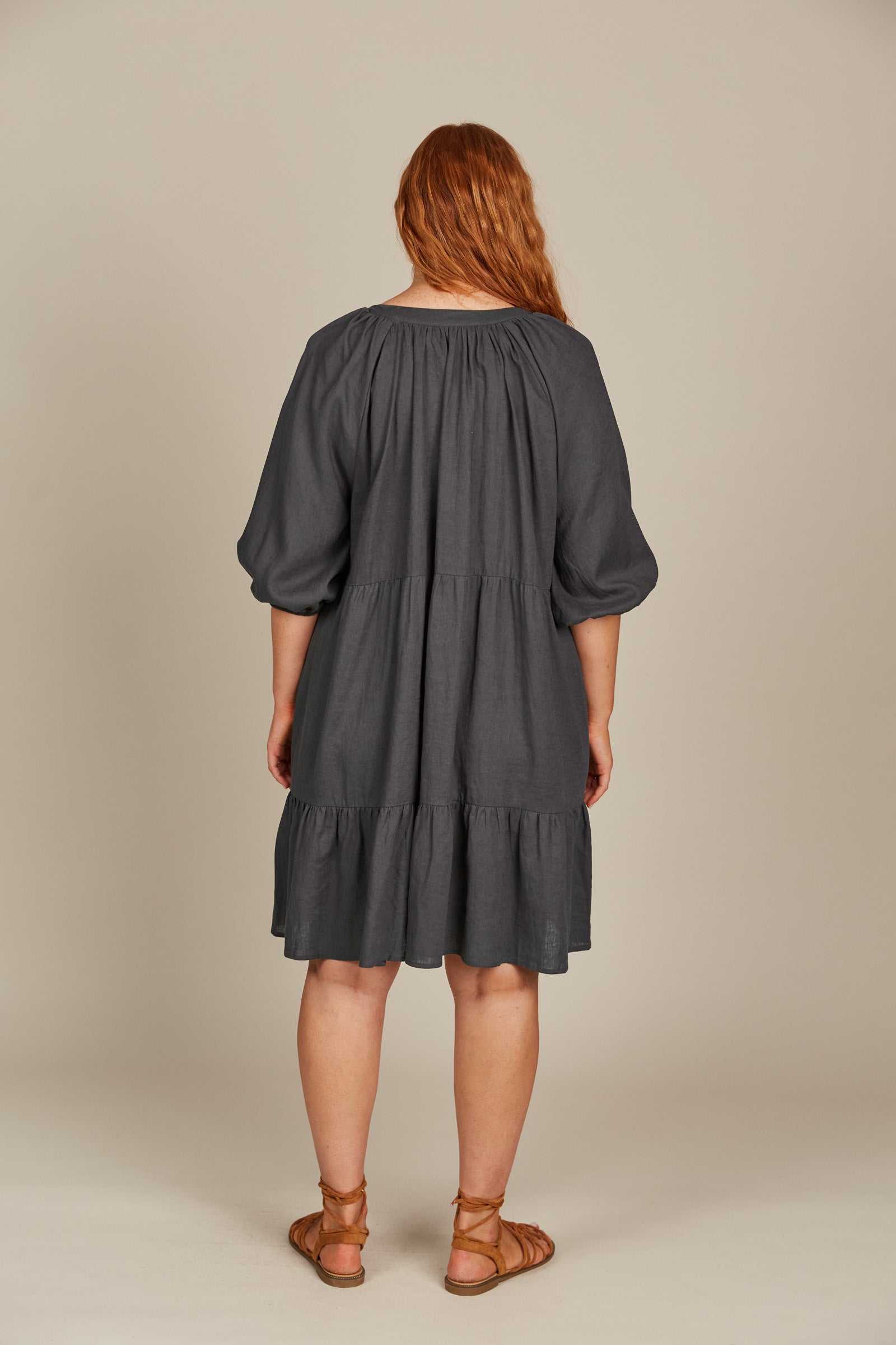 Amelie Button Dress - Graphite-Dresses-Isle Of Mine-Onesize-The Bay Room