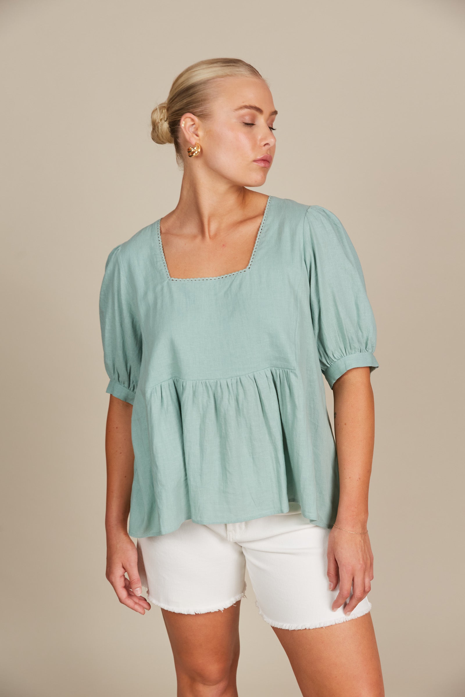 Amelie Top - Seafoam-Tops-Isle Of Mine-The Bay Room