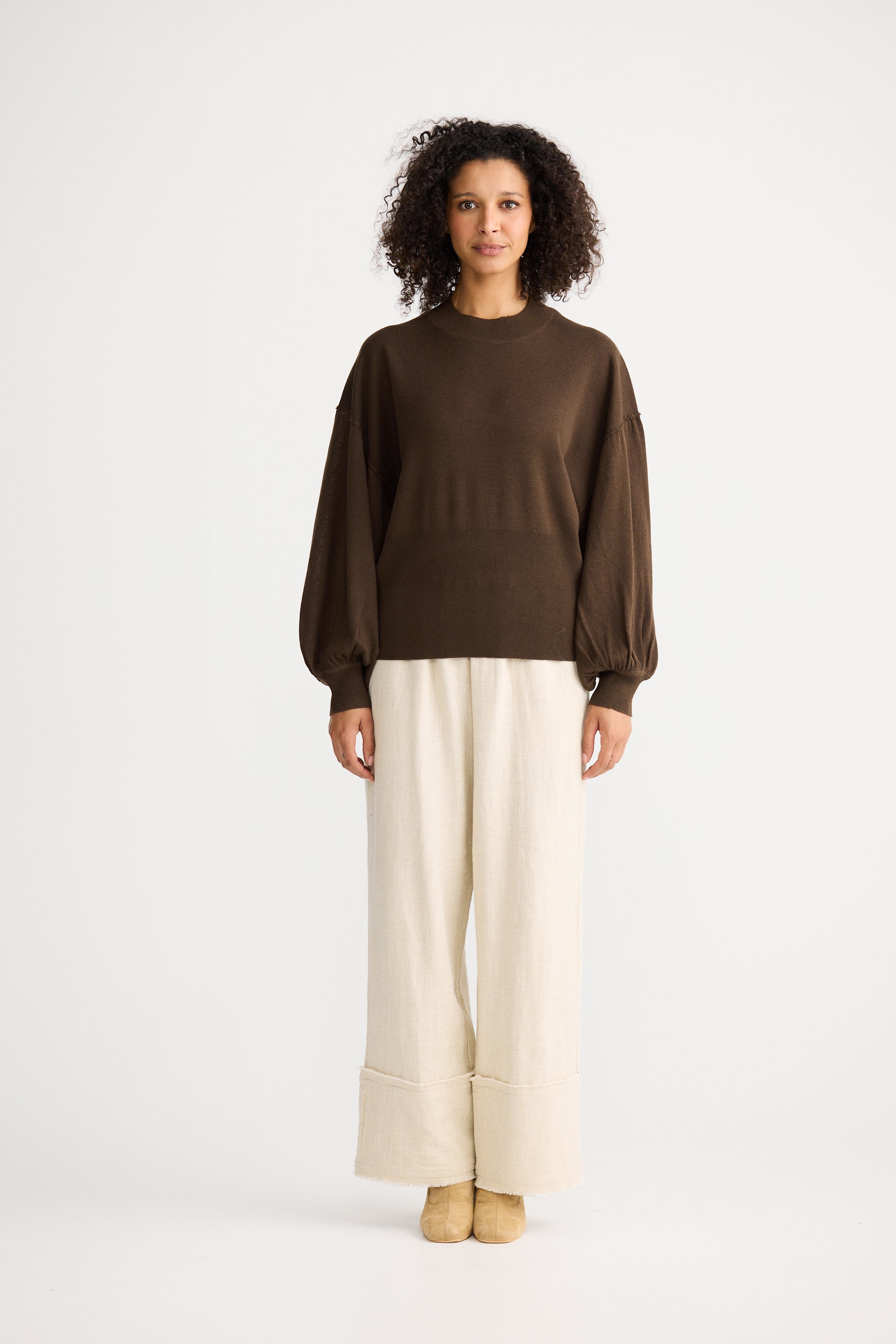 Anais Knit Top - Chocolate-Tops-The Shanty Corporation-The Bay Room