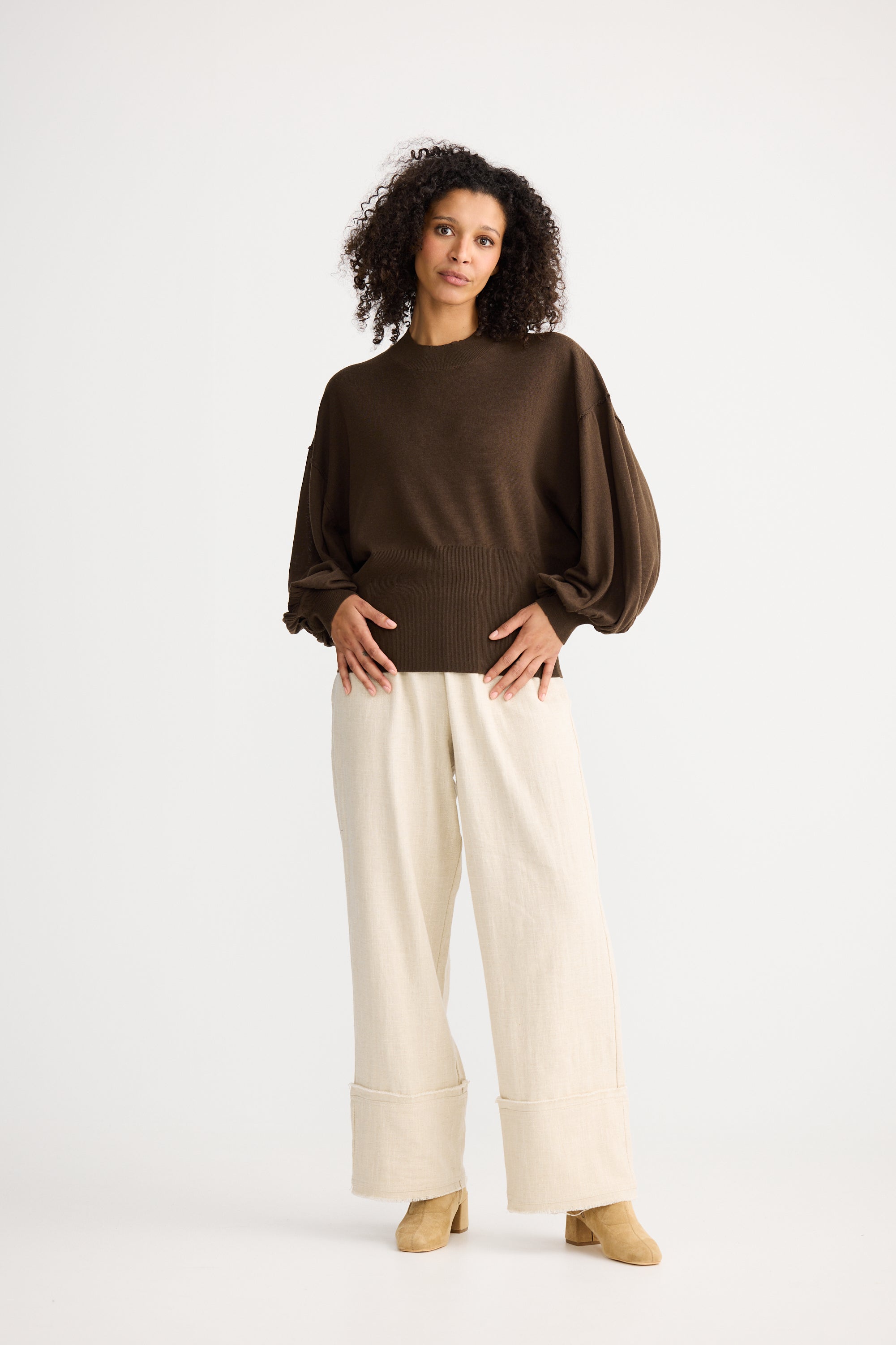 Anais Knit Top - Chocolate-Tops-The Shanty Corporation-The Bay Room