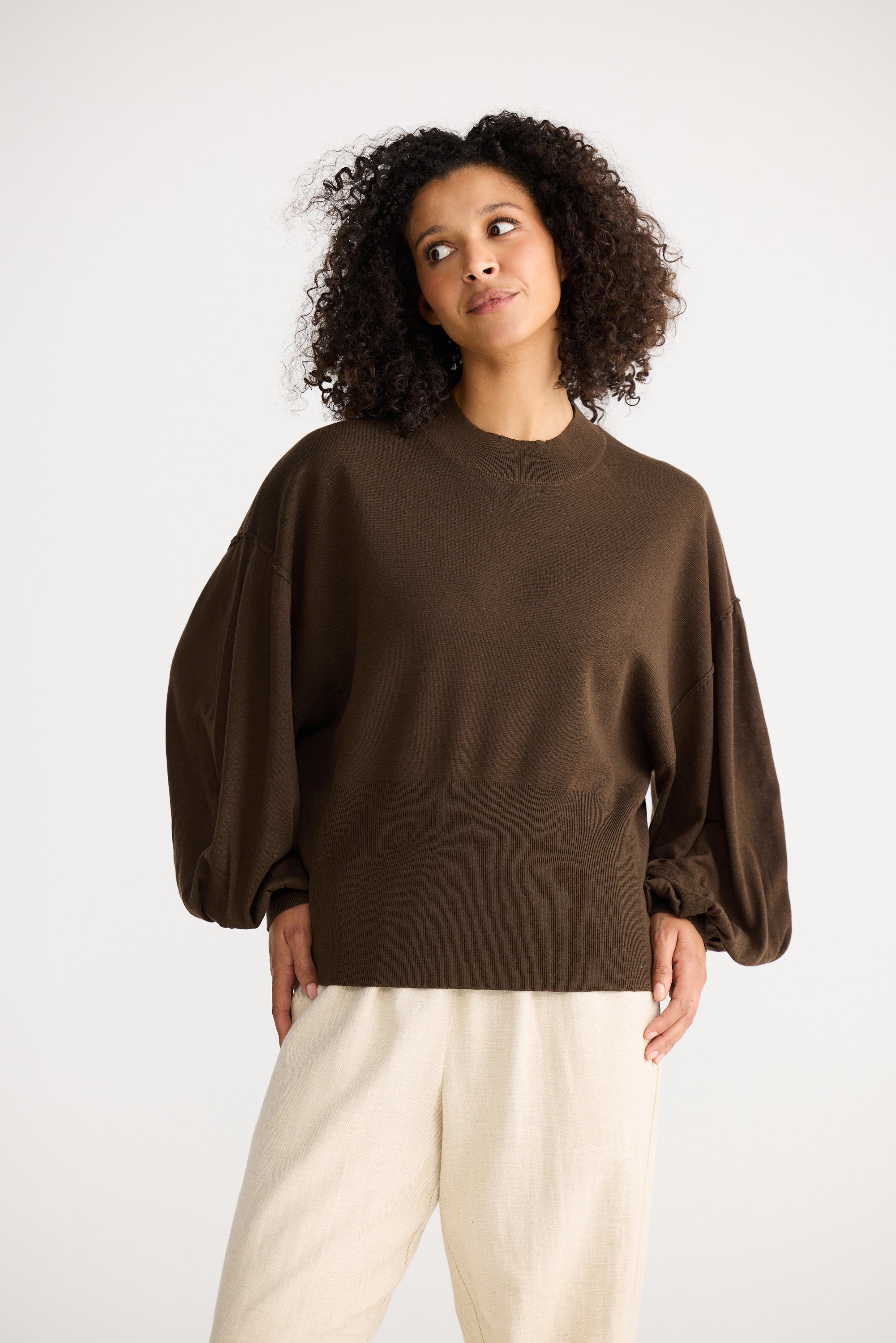 Anais Knit Top - Chocolate-Tops-The Shanty Corporation-The Bay Room
