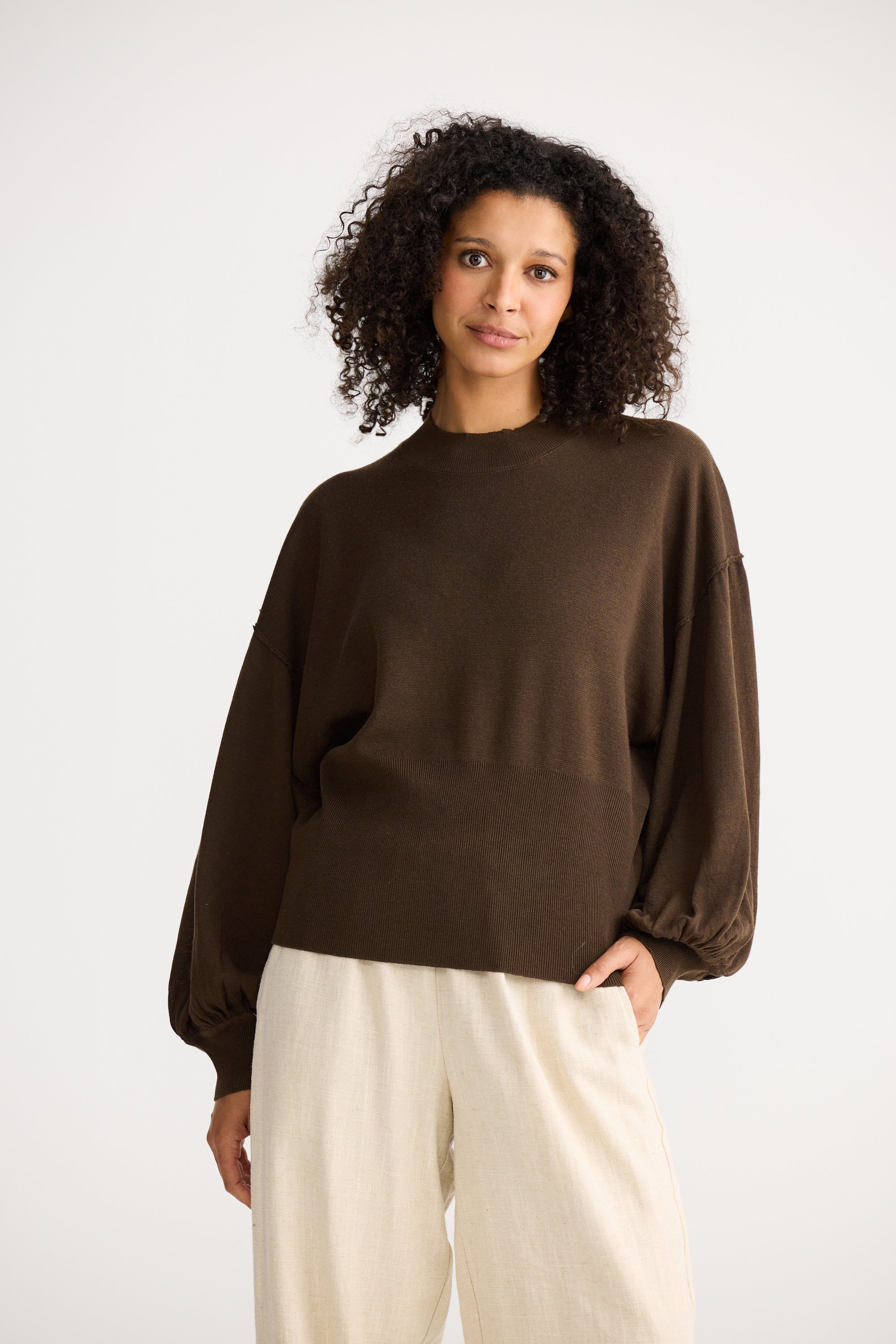 Anais Knit Top - Chocolate-Tops-The Shanty Corporation-The Bay Room