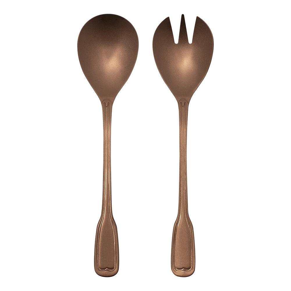 Anais Set of 2 Salad Servers Vintage Copper-Dining & Entertaining-Ecology-The Bay Room