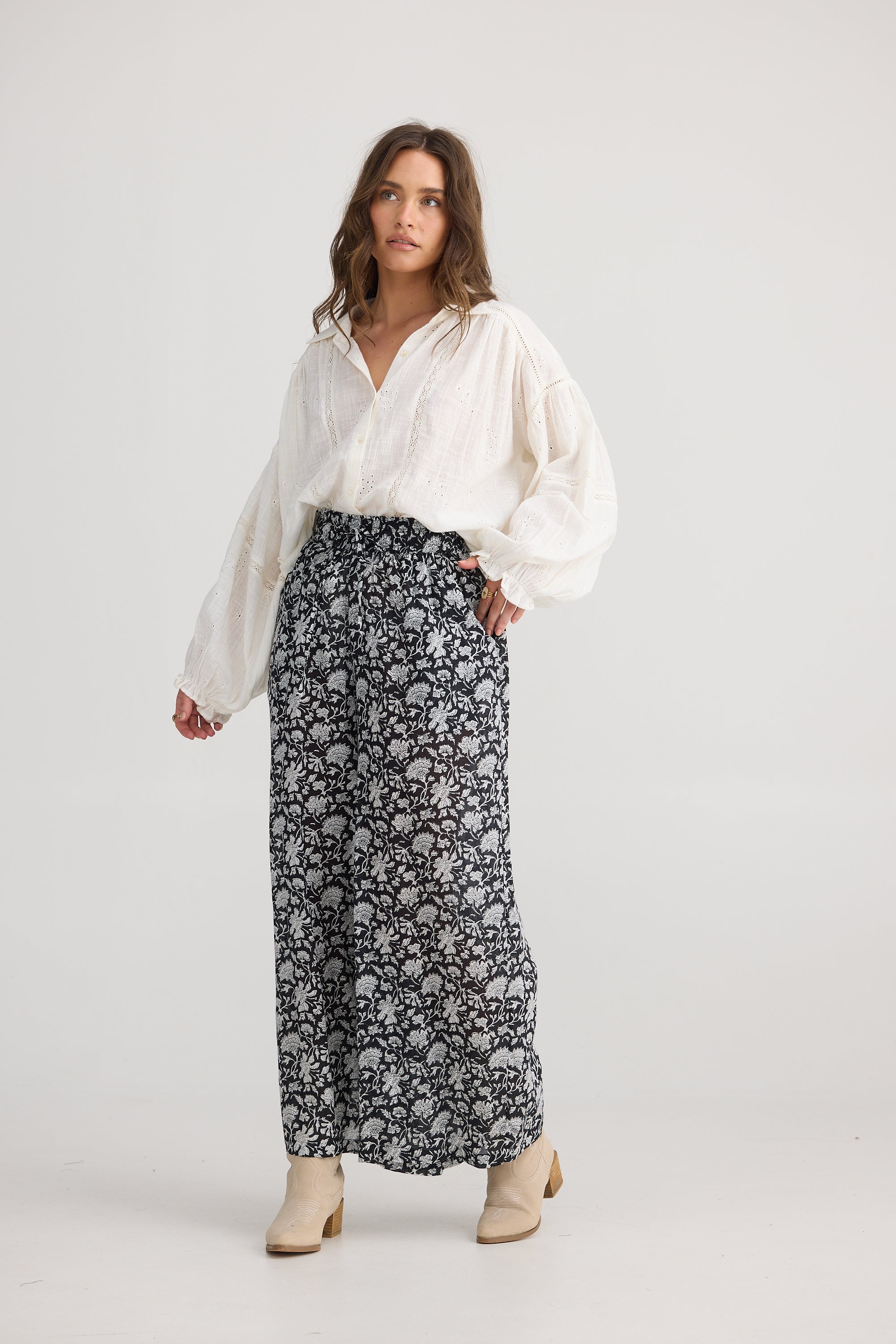 Anastasia Shirt - Off White-Tops-Talisman-The Bay Room