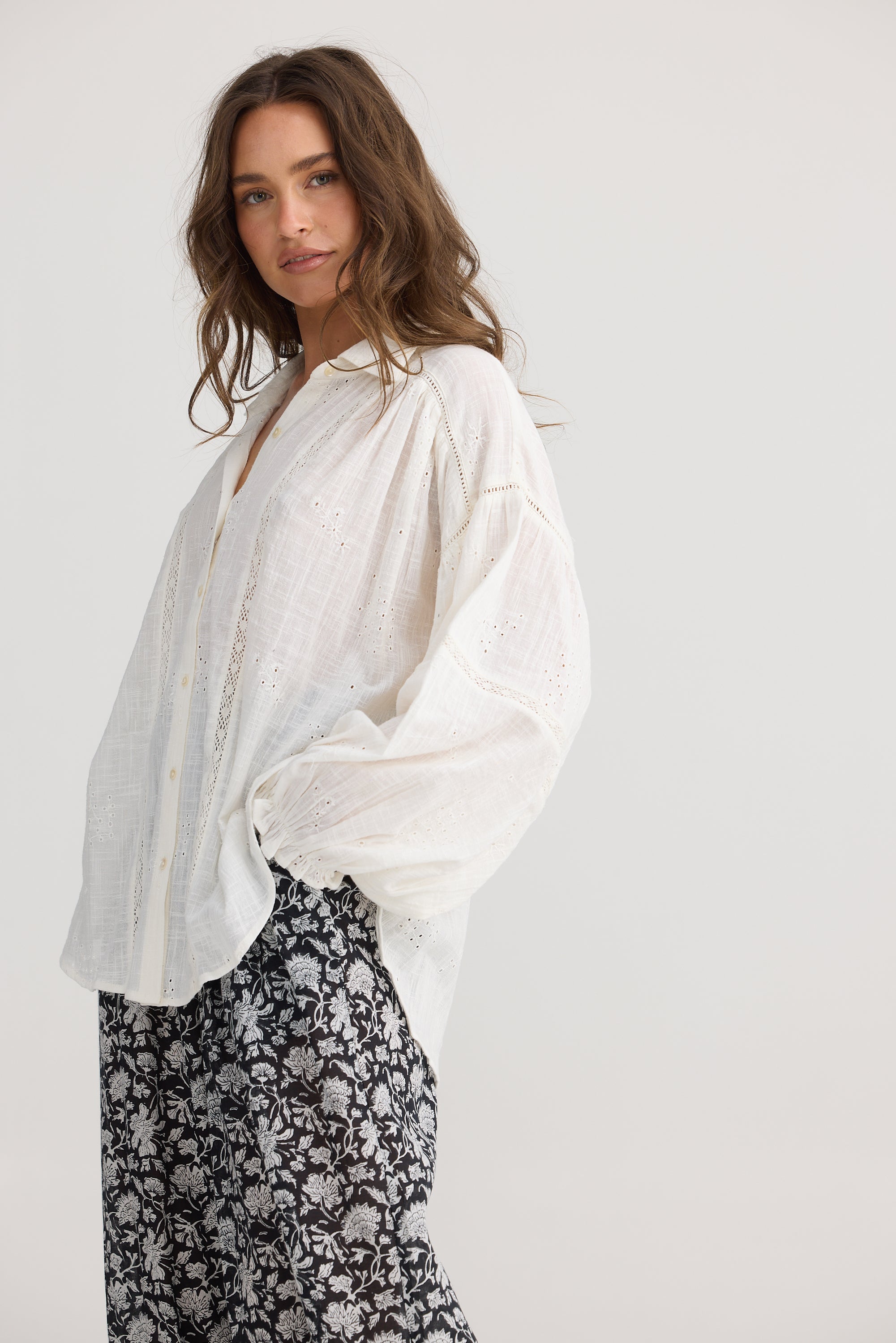 Anastasia Shirt - Off White-Tops-Talisman-The Bay Room