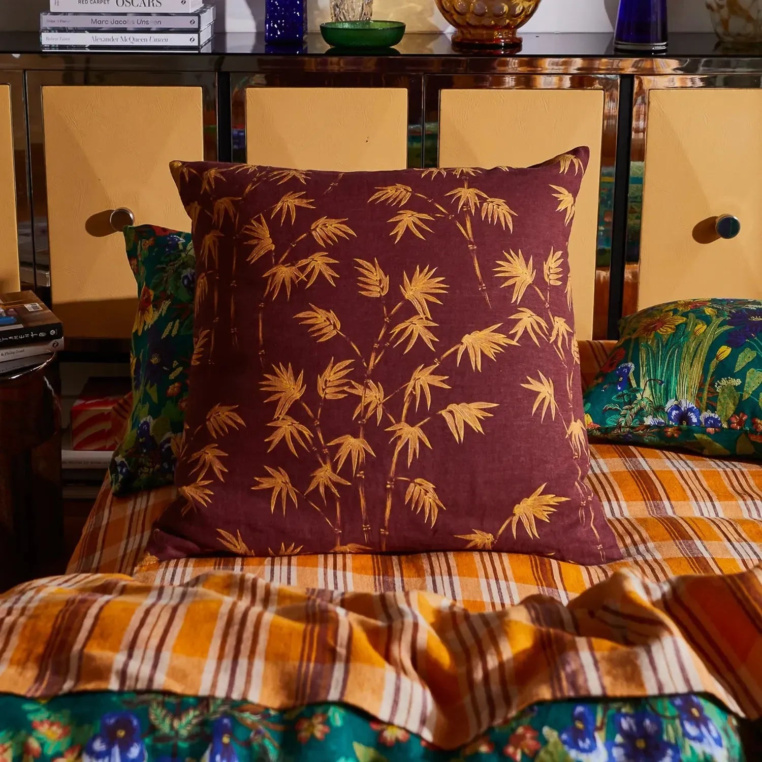 Aneta Linen Euro Pillowcase Set - Rosewood-Soft Furnishings-Sage & Clare-The Bay Room