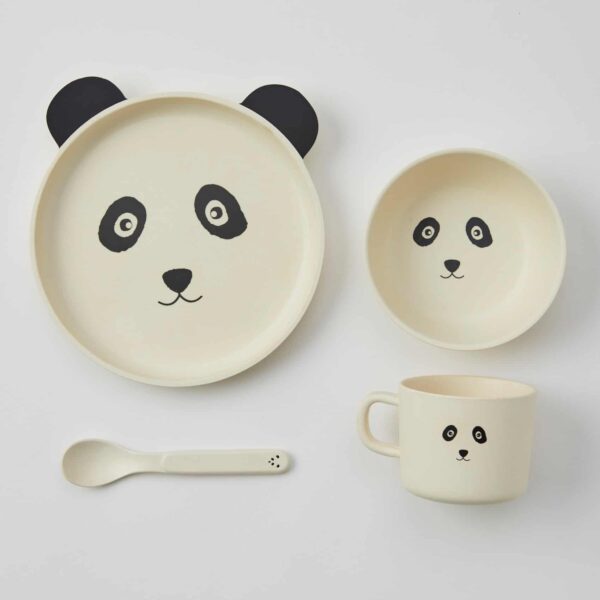 Animal Faces Bamboo 4pc Dinner Set-Nursery & Nurture-Pilbeam Living-The Bay Room