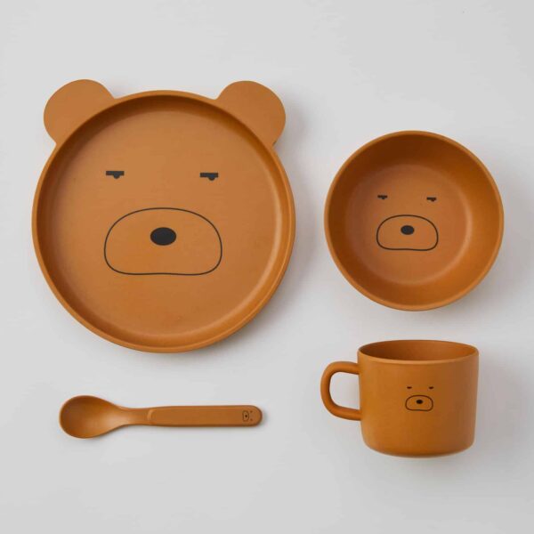 Animal Faces Bamboo 4pc Dinner Set-Nursery & Nurture-Pilbeam Living-The Bay Room