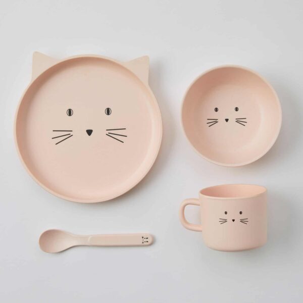 Animal Faces Bamboo 4pc Dinner Set-Nursery & Nurture-Pilbeam Living-The Bay Room