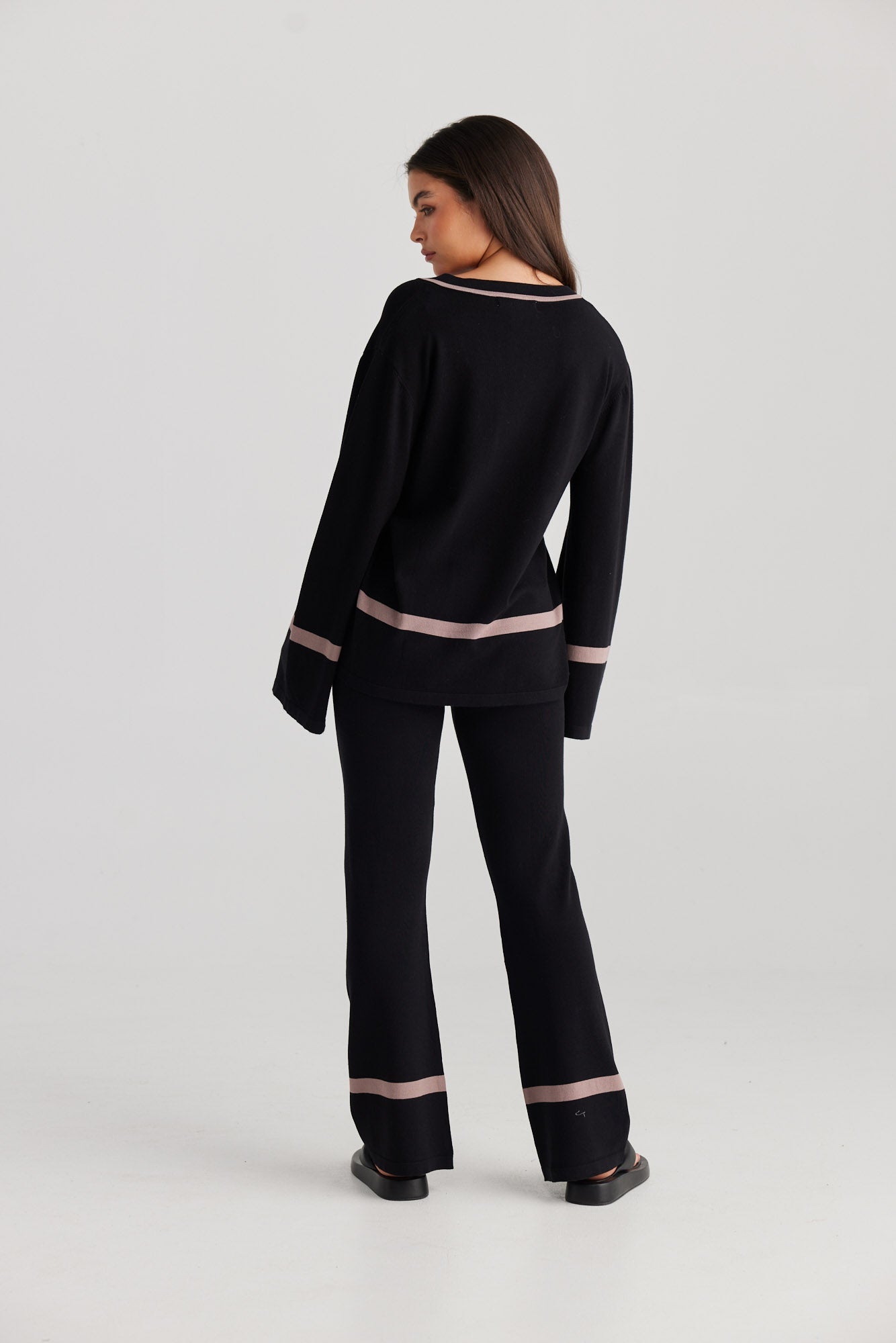 Annie Knit Pant - Black-Pants-Daisy Says-The Bay Room