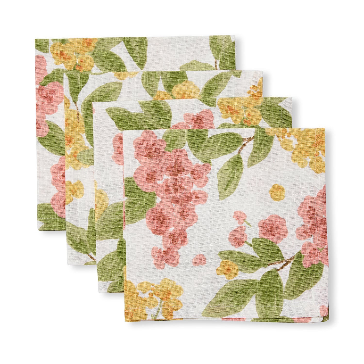 Annie Pink/Orange Napkin Set/4-Dining & Entertaining-Madras Link-The Bay Room