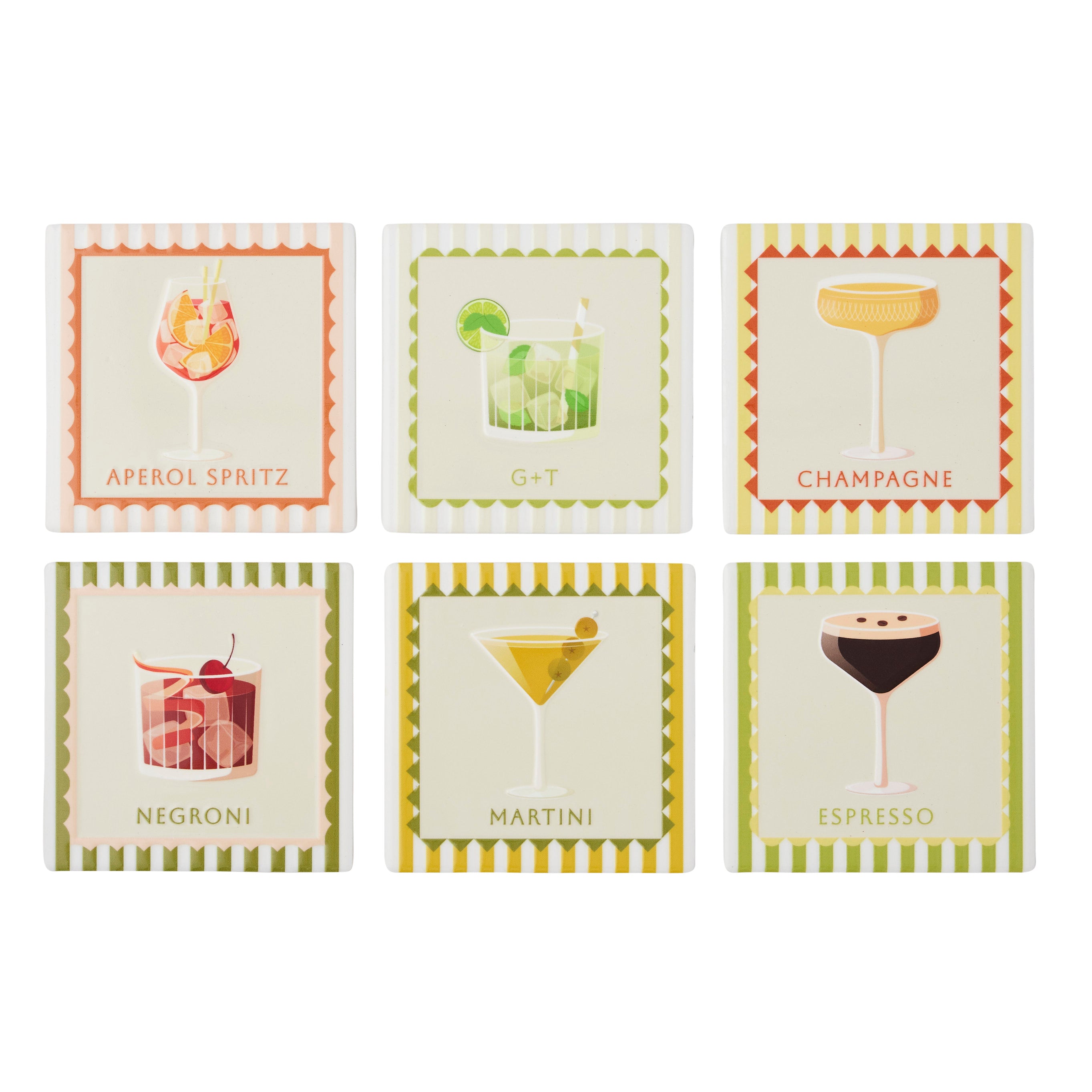 Aperitif Ceramic Coaster 10cm-Coast To Coast Home-The Bay Room