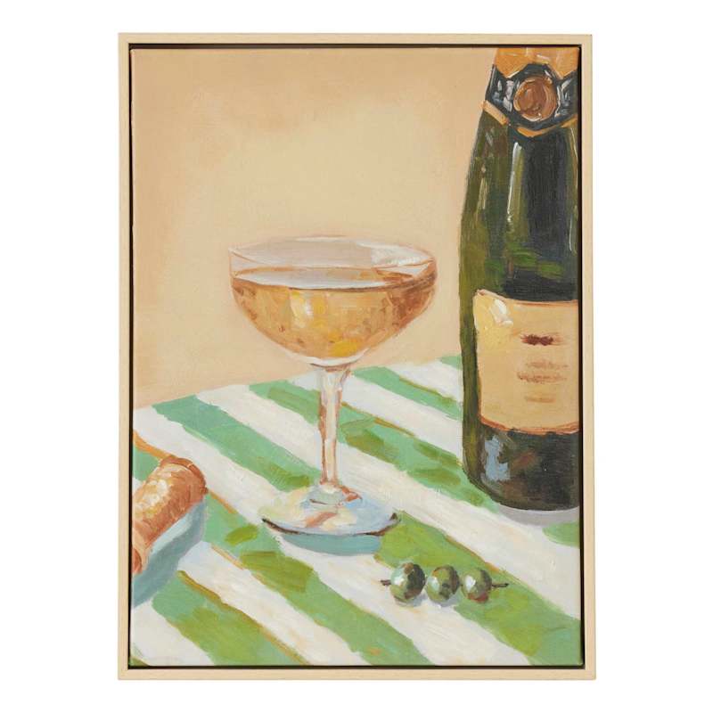 Apero Nat Frame Oil Painting 30x40cm-Wall Decor-Coast To Coast Home-The Bay Room