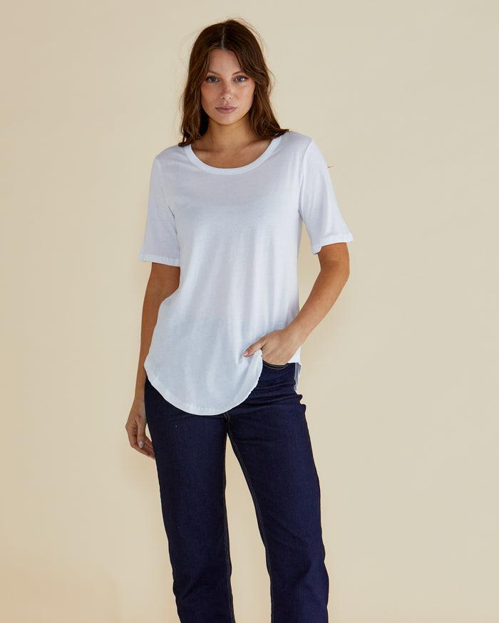 Ariana Tee - White-Tops-Betty Basics-The Bay Room