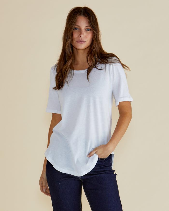 Ariana Tee - White-Tops-Betty Basics-The Bay Room