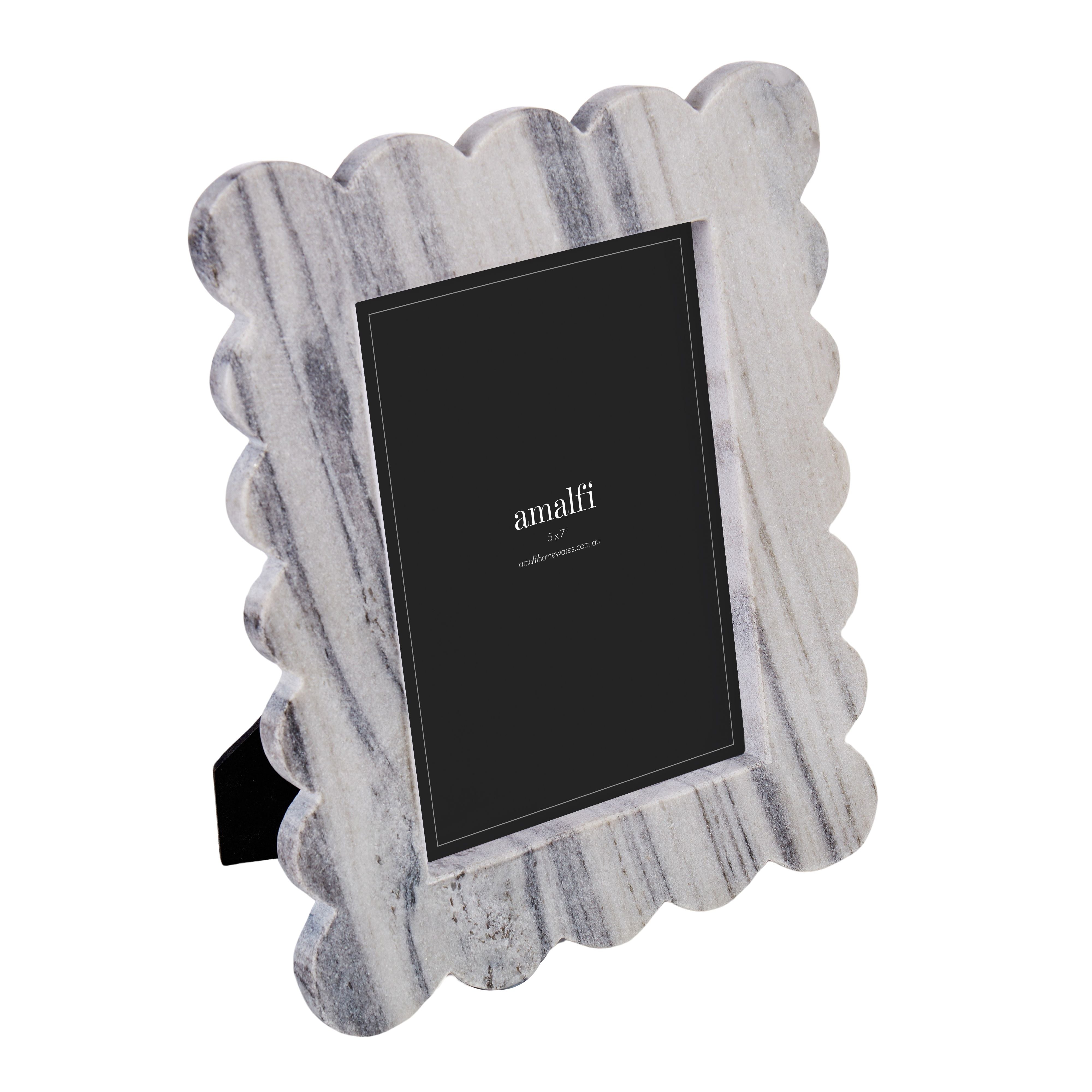 Arlet Photo Frame 5x7" White & Grey Marble-Decor Items-Amalfi-The Bay Room