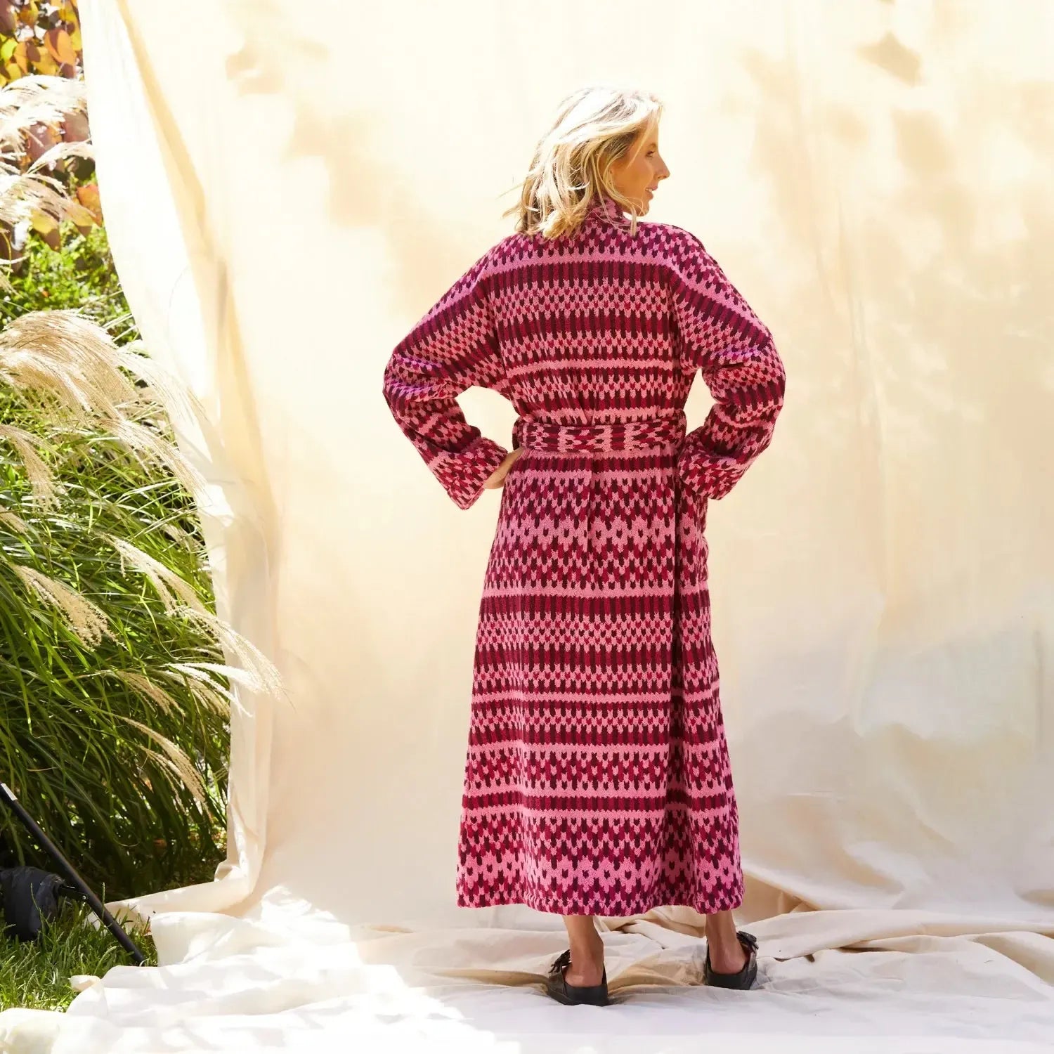 Arlette Towelling Robe - Cosmo Pink-Sleepwear & Robes-Sage & Clare-The Bay Room